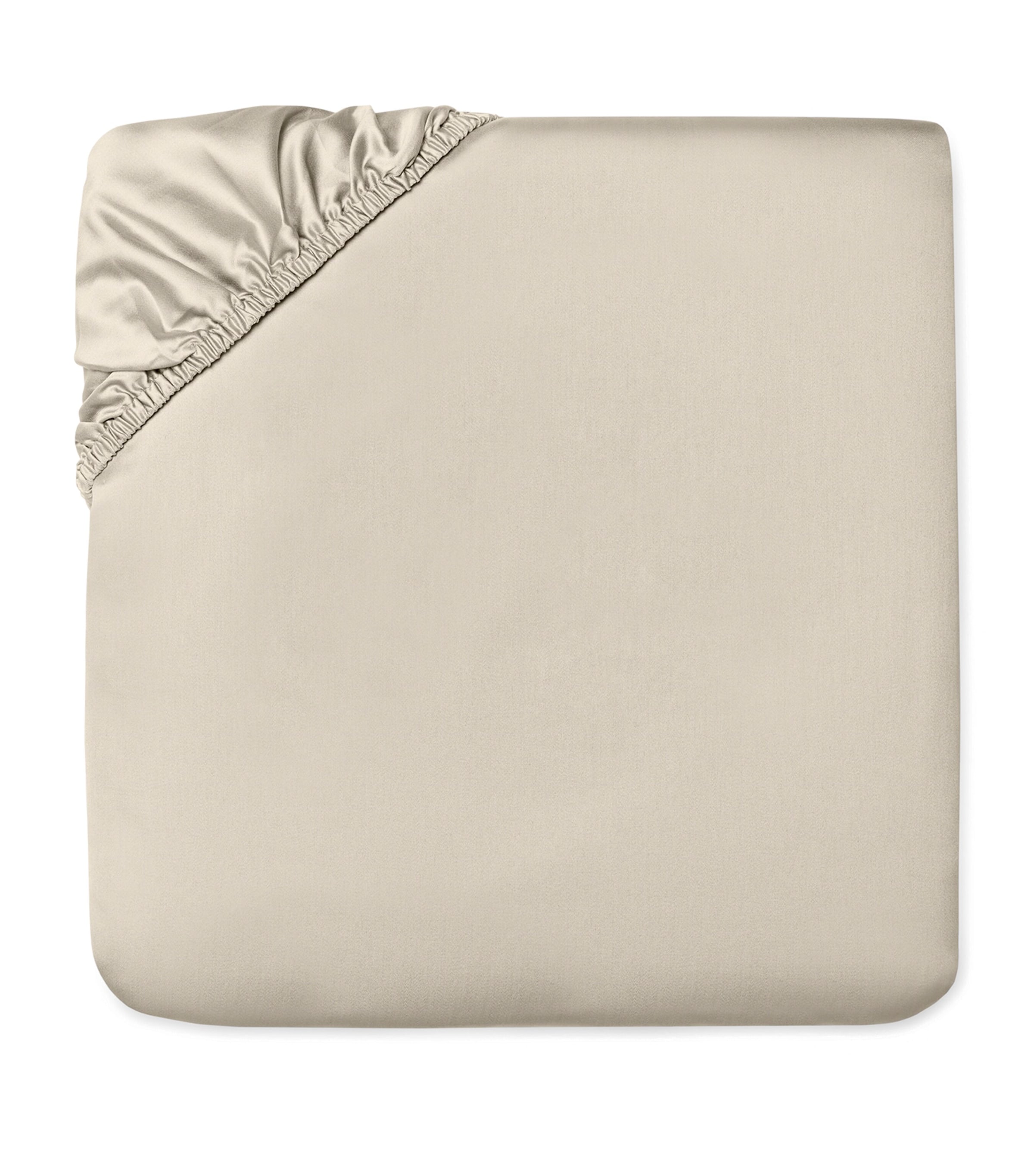 Pratesi Lucente King Fitted Sheet (150cm x 200cm) Beige Image 1
