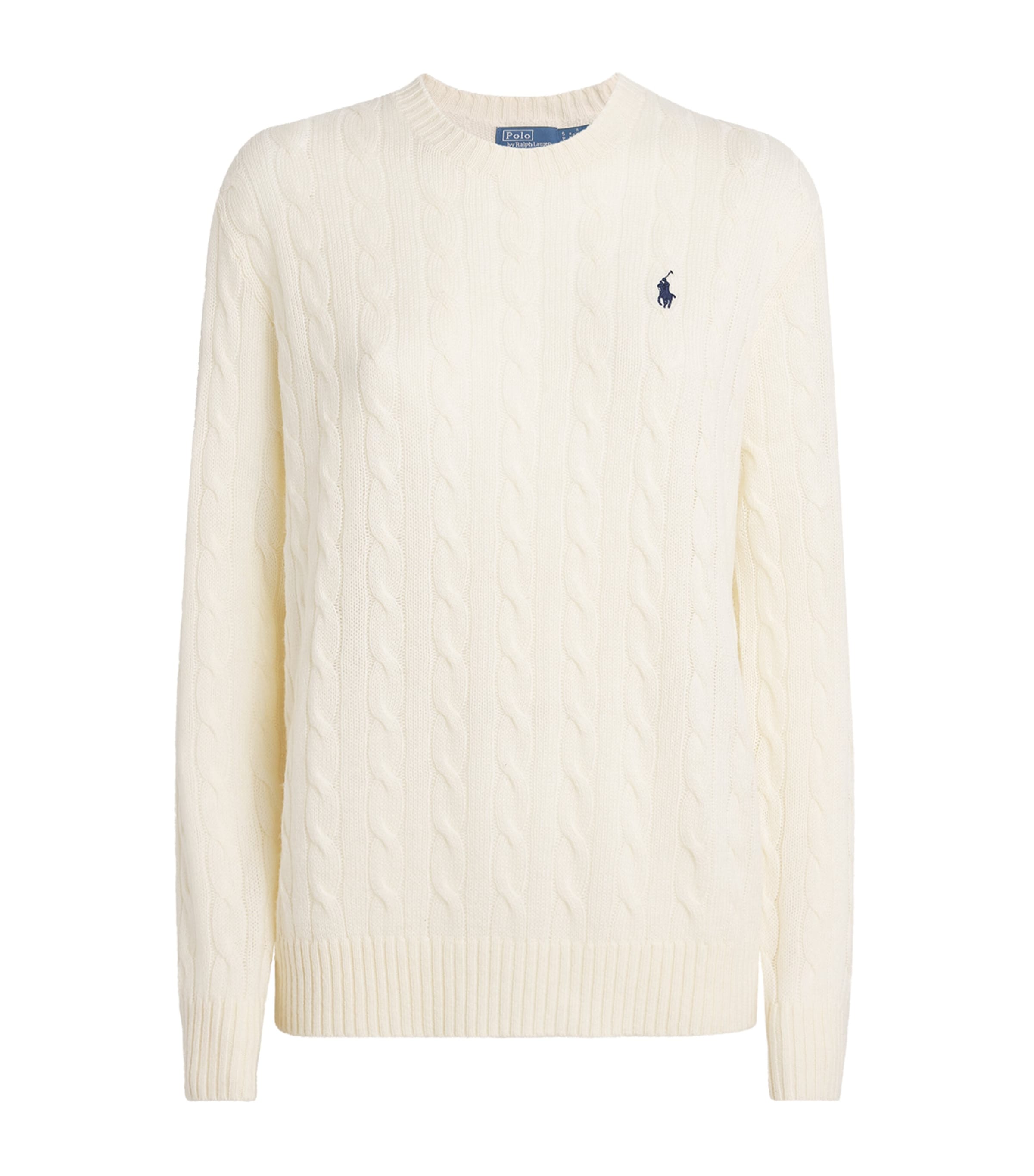 Polo Ralph Lauren Wool-cashmere Cable-knit Sweater In White