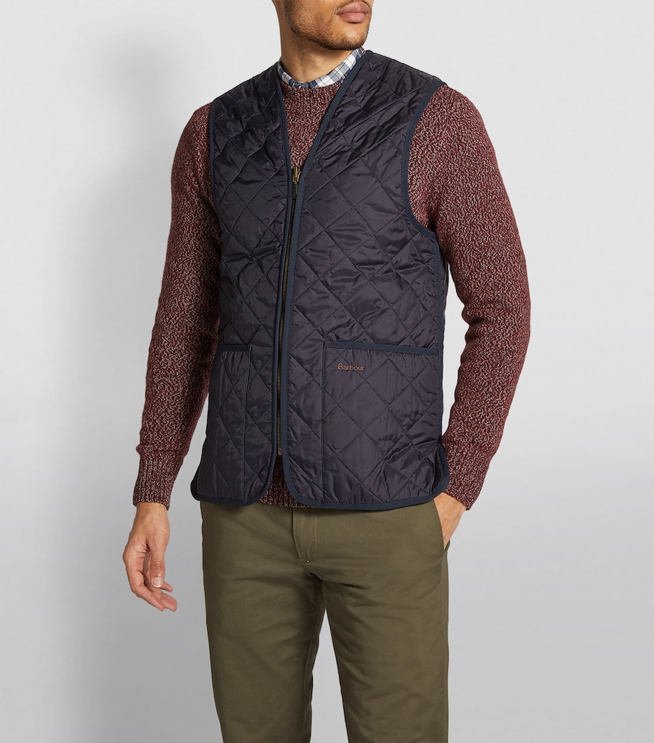Quilted Zip-In Liner Gilet NAVY Image 3