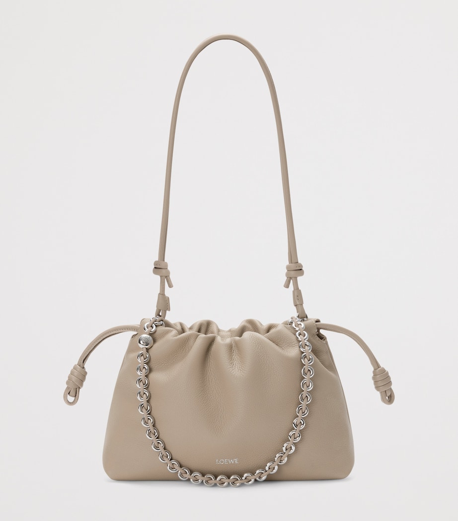 Medium Leather Flamenco Shoulder Bag CLAY Image 6