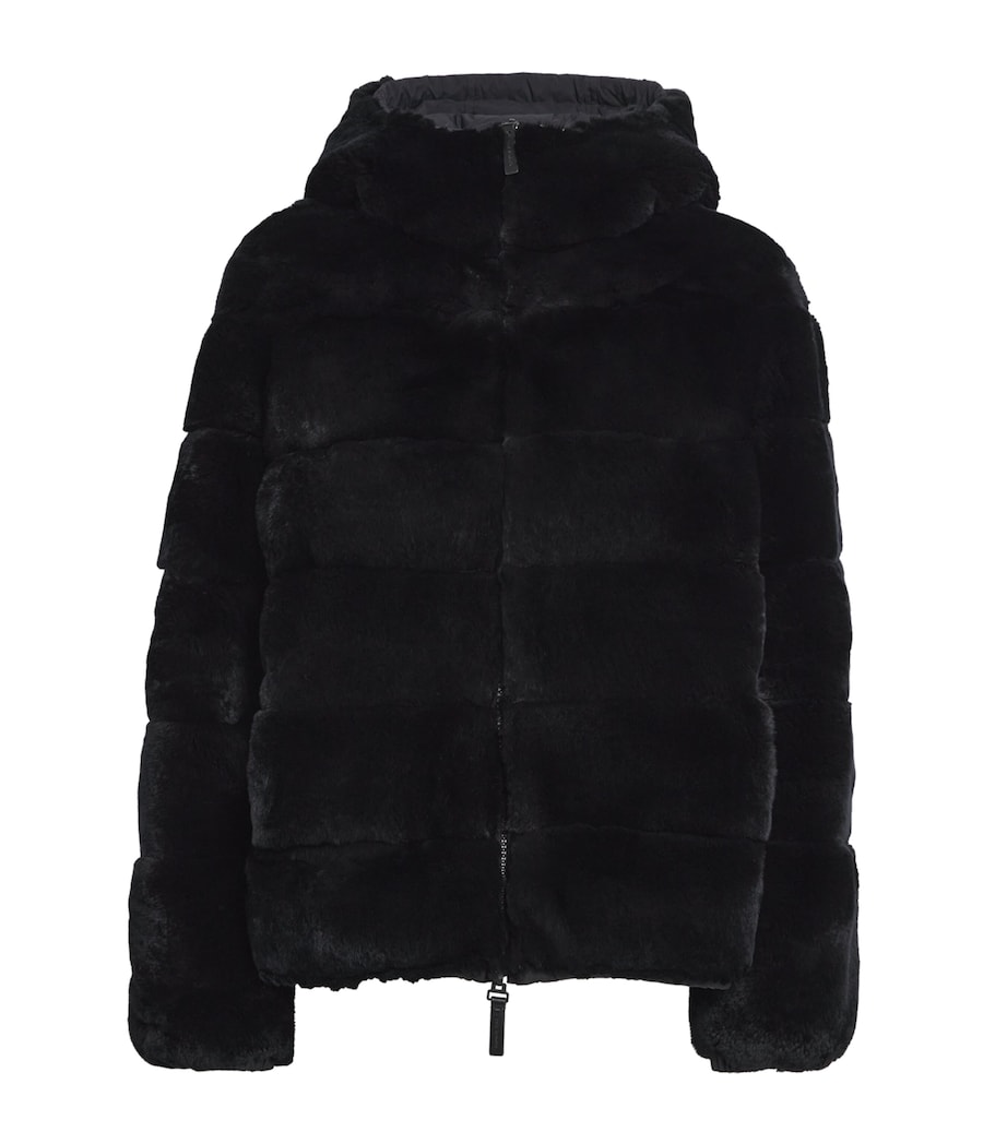 Down Rabbit Fur Reversible Puffer Jacket C99 Image 1