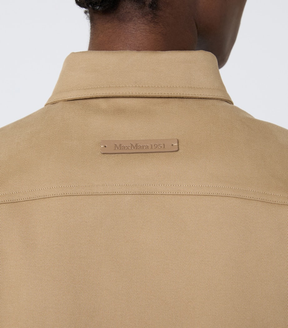 Cotton Cropped Jacket SAND Image 5