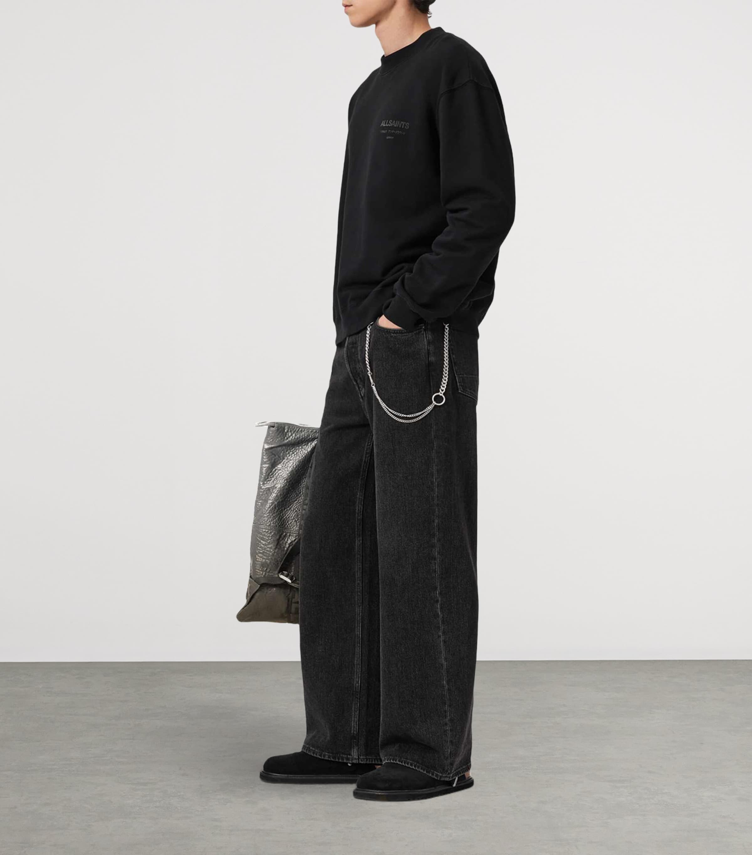 Cotton Xander Sweatshirt JET BLACK Image 3