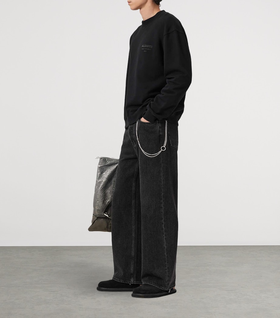 Cotton Xander Sweatshirt JET BLACK Image 3