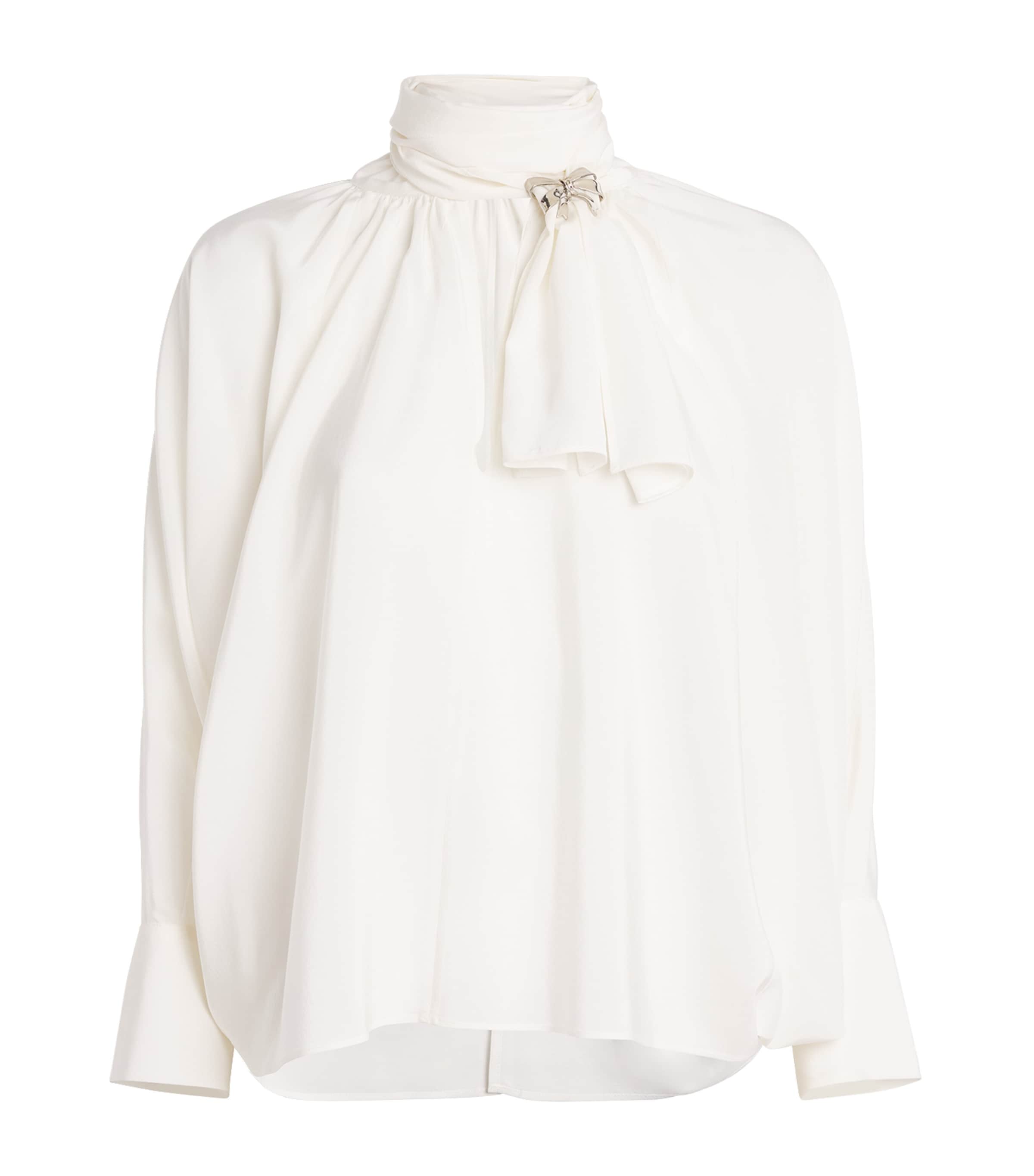 Max Mara Silk Blouse In White