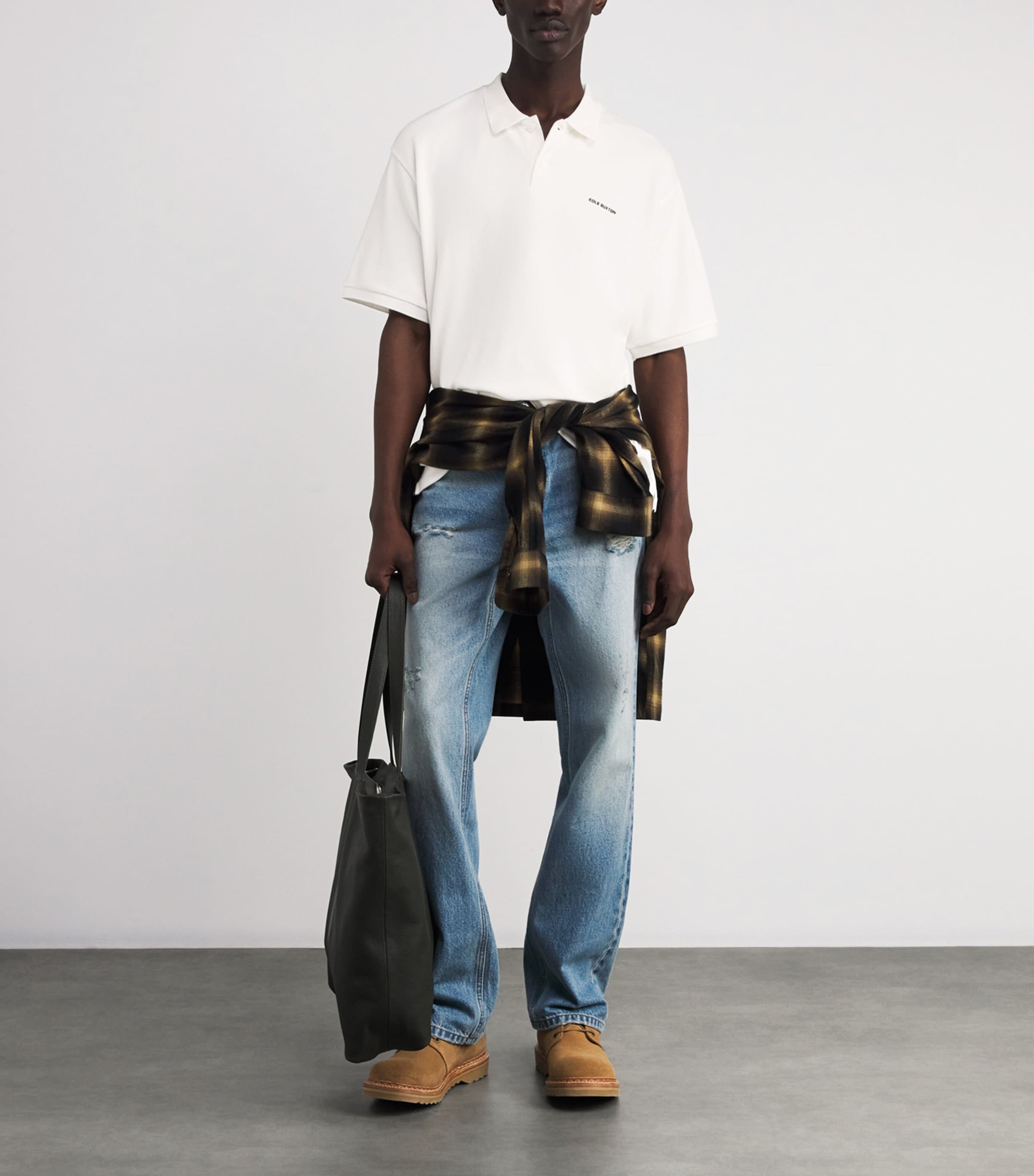 Cotton Pique Mini Logo Polo Shirt VINTAGE WHITE 101 Image 2