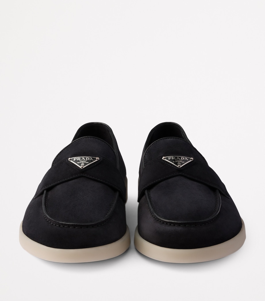 Suede Logo Loafers F0632 Image 4
