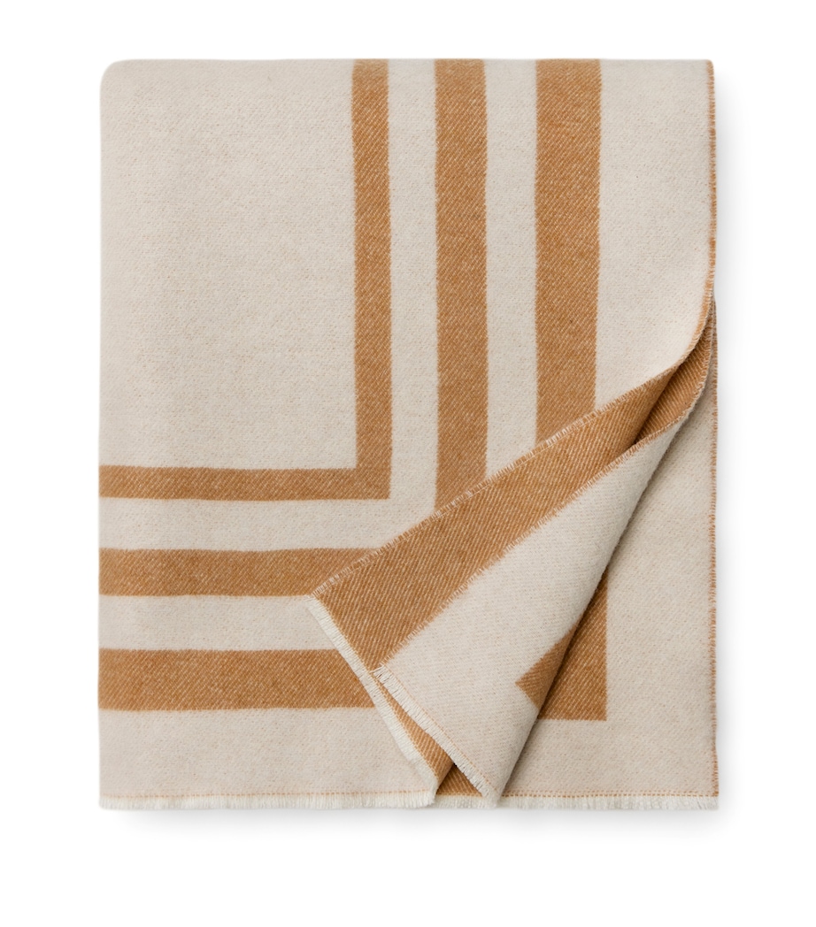 Tre Righe Throw (130cm x 178cm) BEIGE Image 1