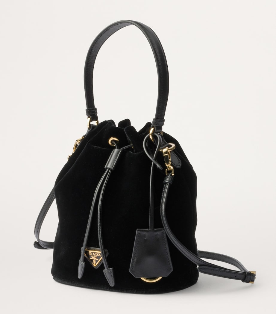 Velvet Drawstring Top-Handle Bag F0002 Image 3
