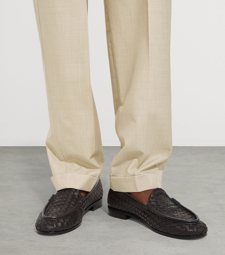 Bottega Veneta Leather Intrecciato Loafers Image 2