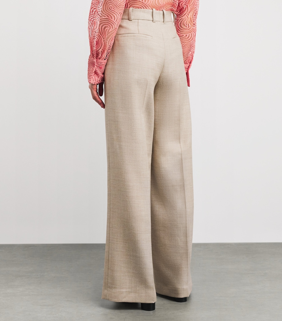 Virgin Wool Hawley Trousers POWDER MELANGE Image 4