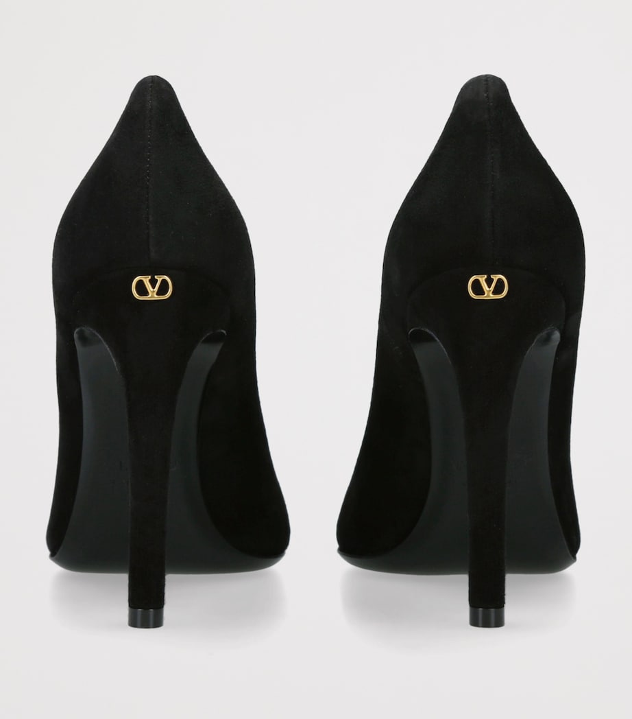 Valentino Garavani Leather Revele Peep-Toe Heels 105 Blk/other Image 2
