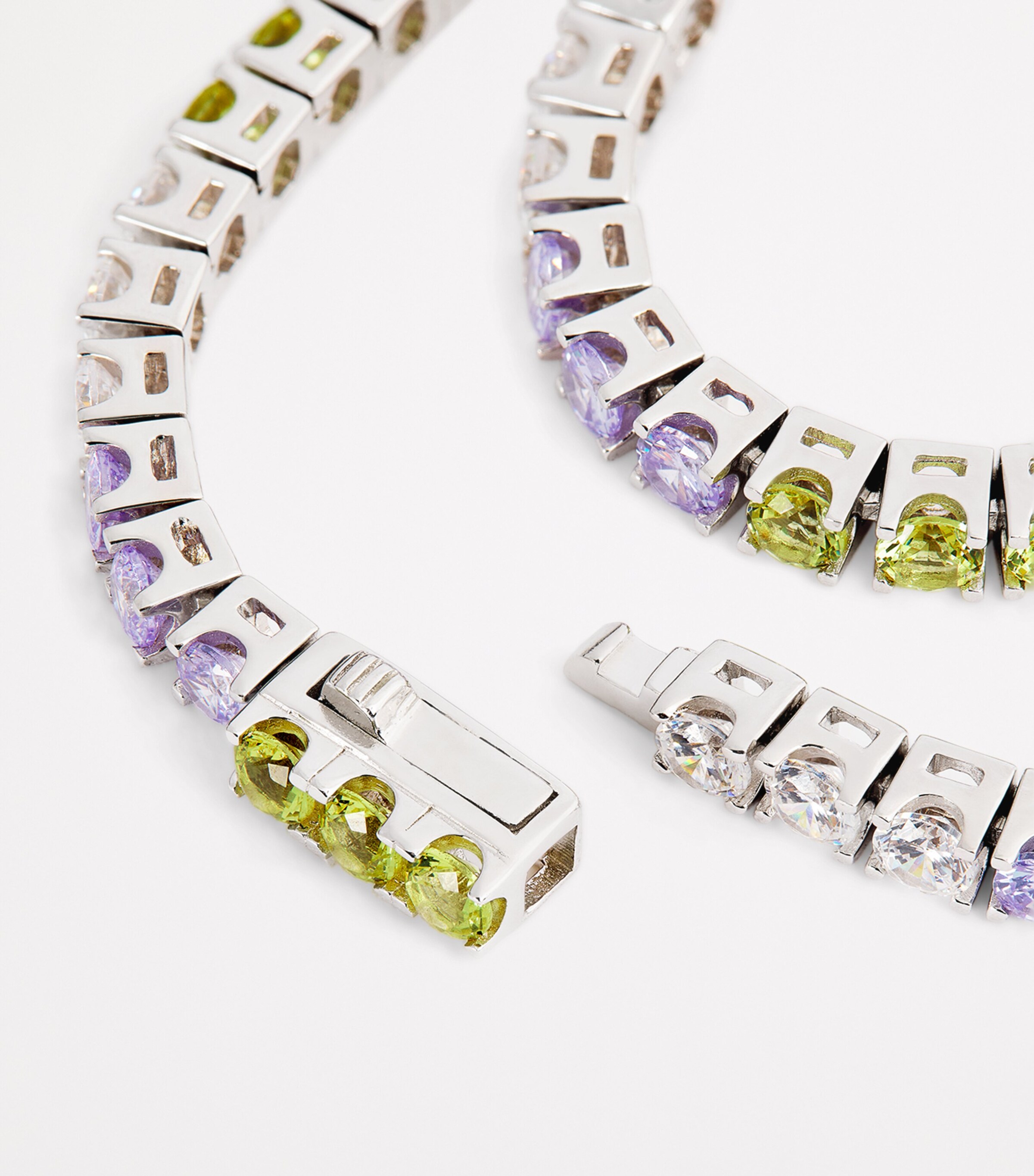 Hatton Labs Sterling Silver Tennis Bracelet Lime/lavander/white Image 4