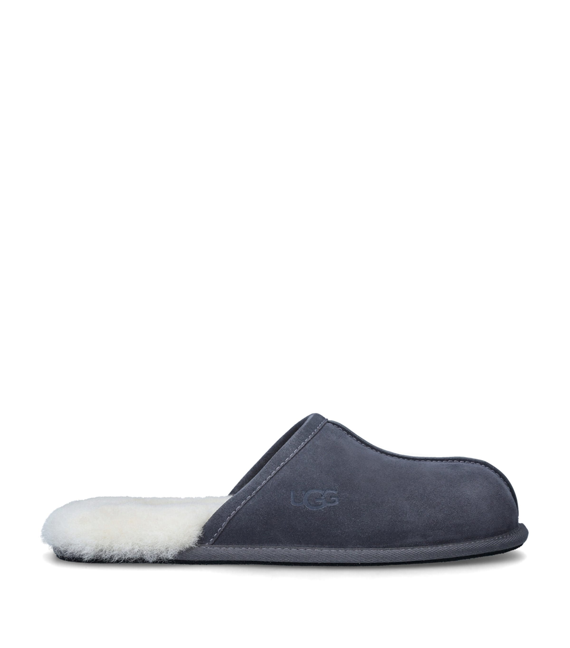 Suede Scuff Slippers GREY/DARK Image 3