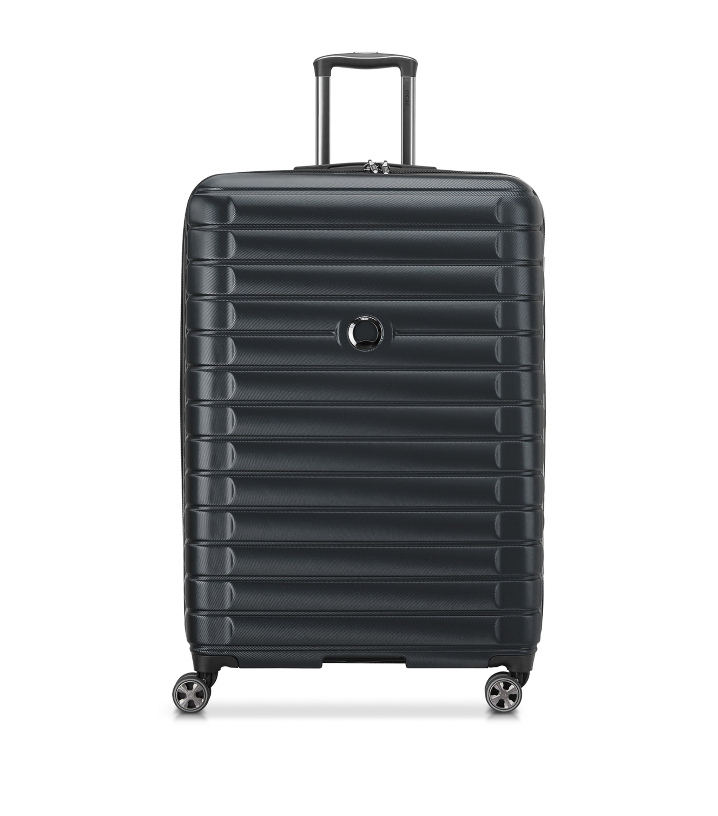 Shop Delsey Shadow Spinner Suitcase In Black