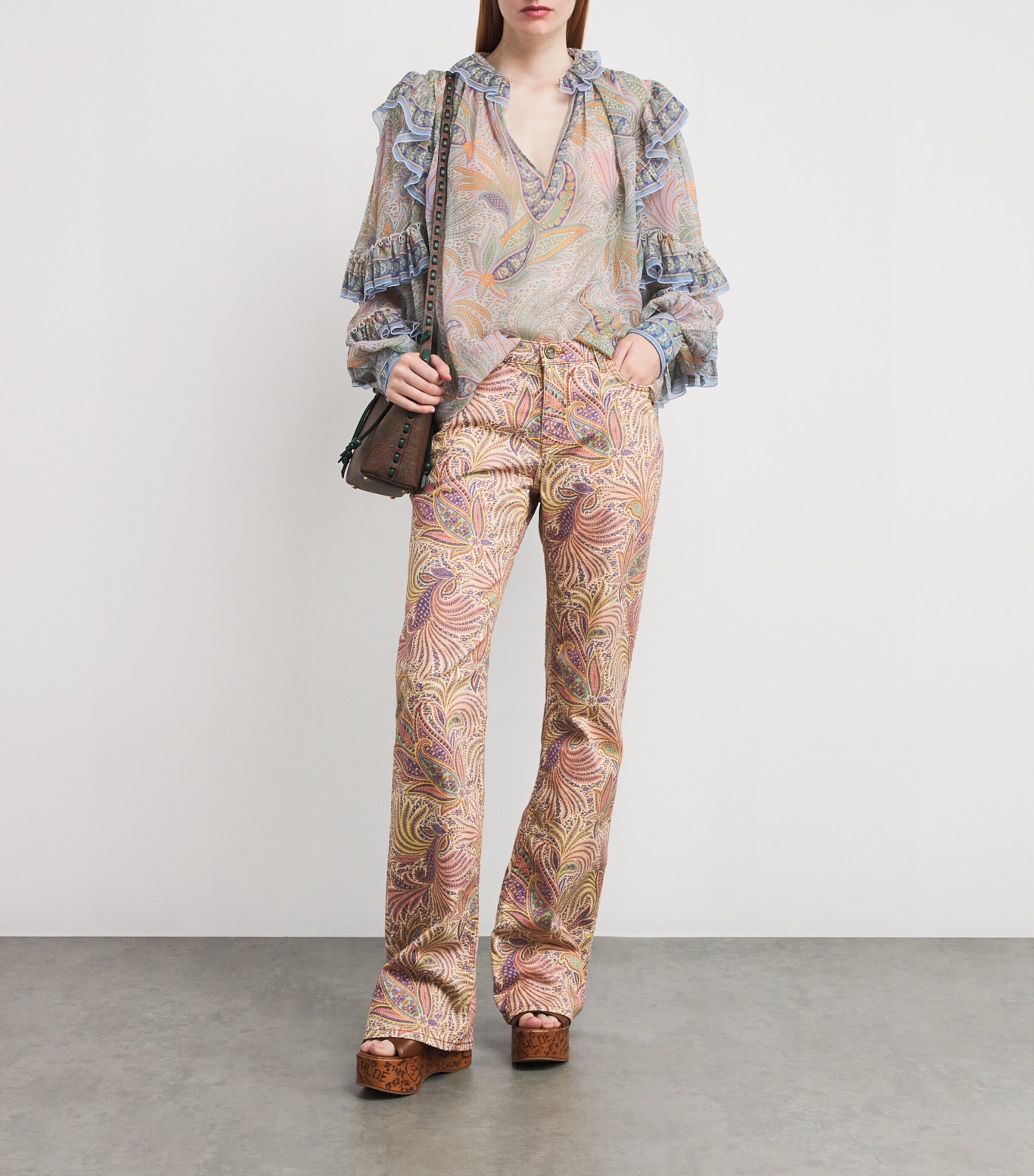 Silk Ruffle Blouse X0830 Image 2