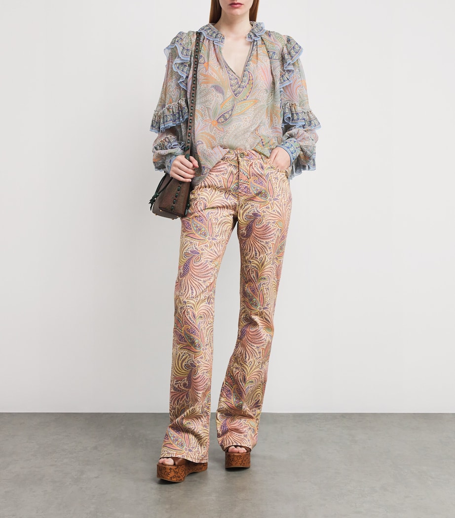 Silk Ruffle Blouse X0830 Image 2