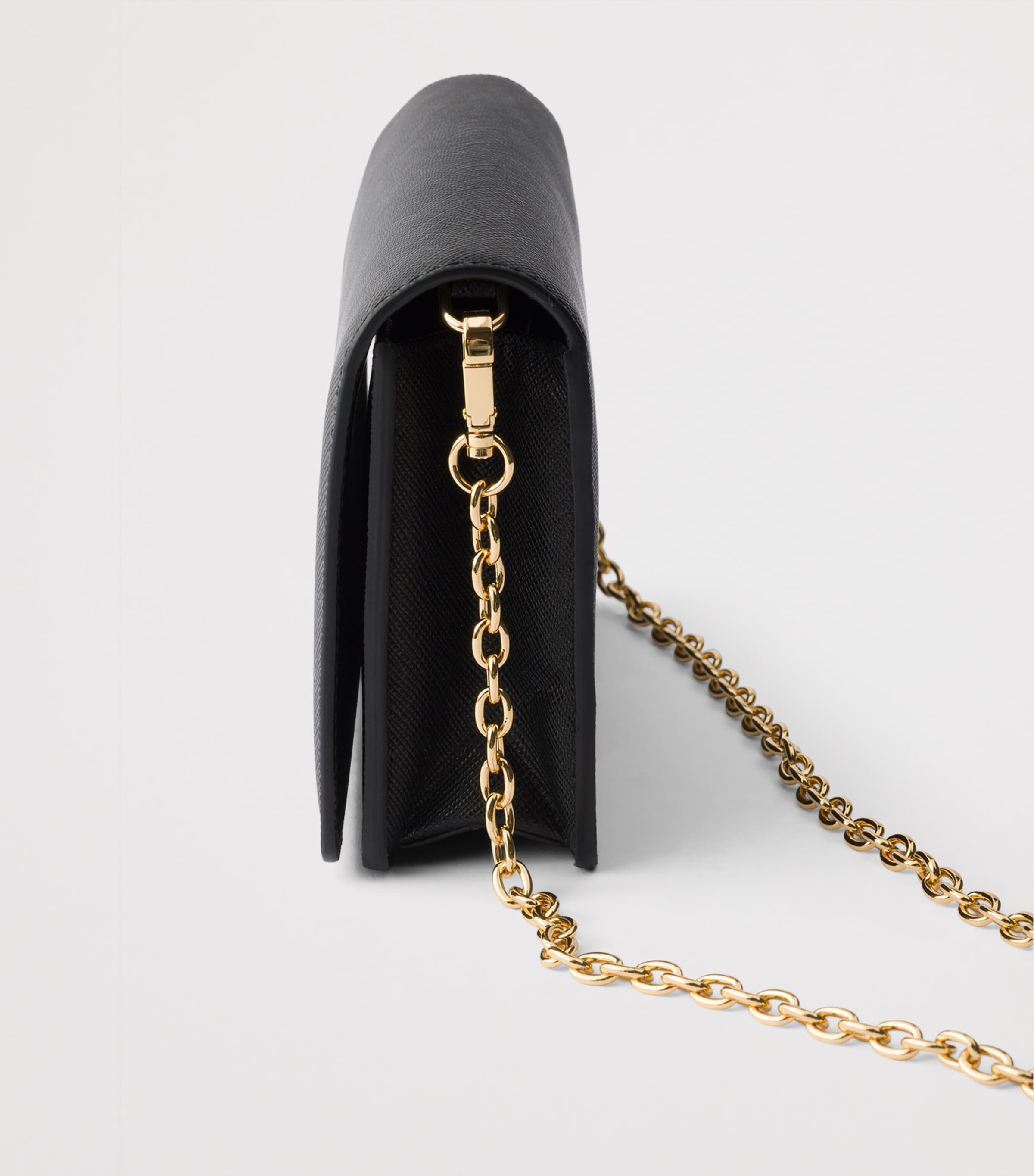 Prada Mini Saffiano Leather Cross-Body Bag Black Image 6