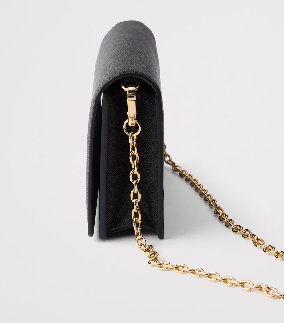 Prada Mini Saffiano Leather Cross-Body Bag Black Image 6