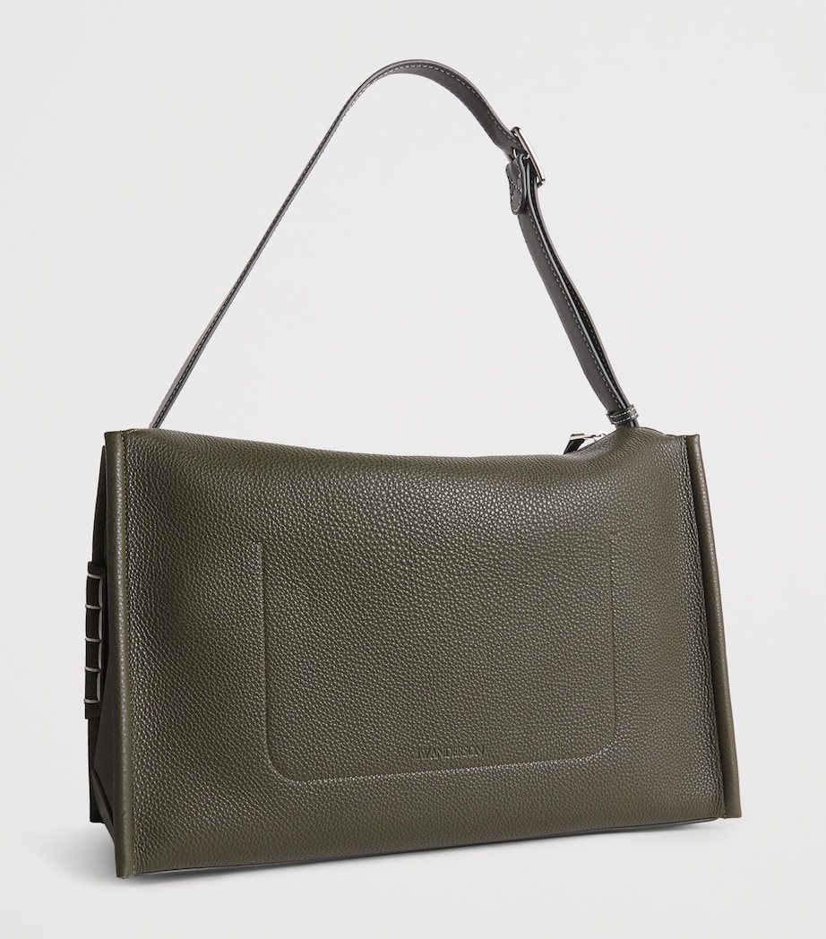 JW Anderson Leather Loafer Messenger Bag Khaki Image 3