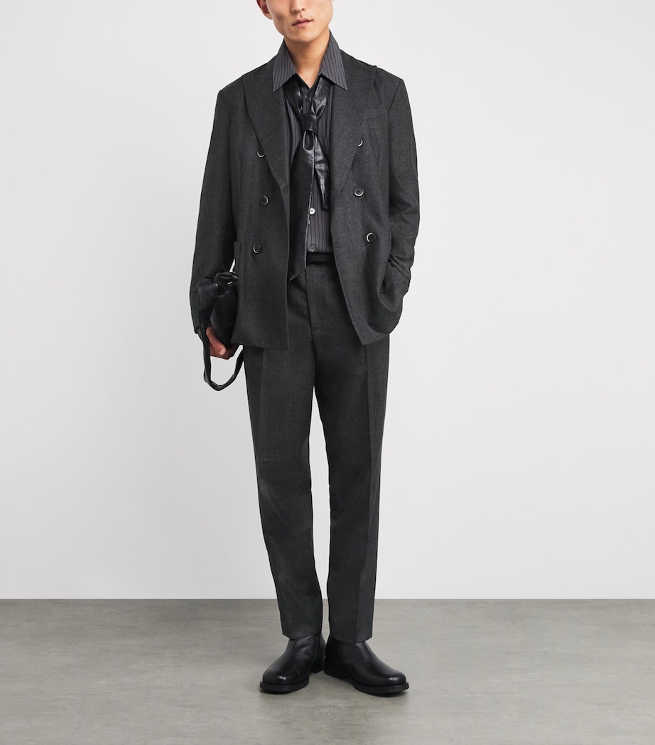 Wool Double-Breasted Blazer ANTRACITE 560 Image 2