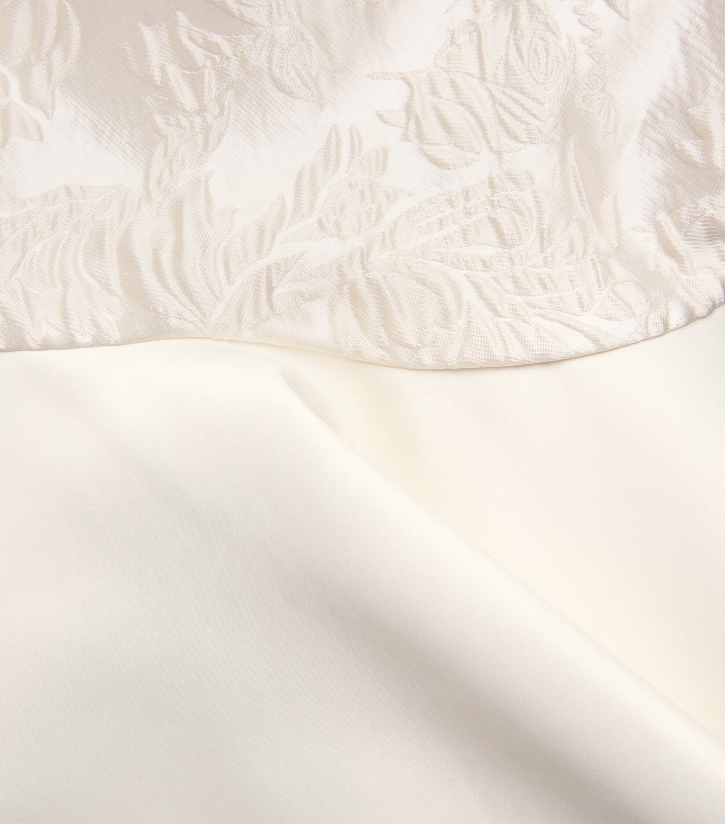 Satin Jacquard Peplum Top 135 EGRET Image 5