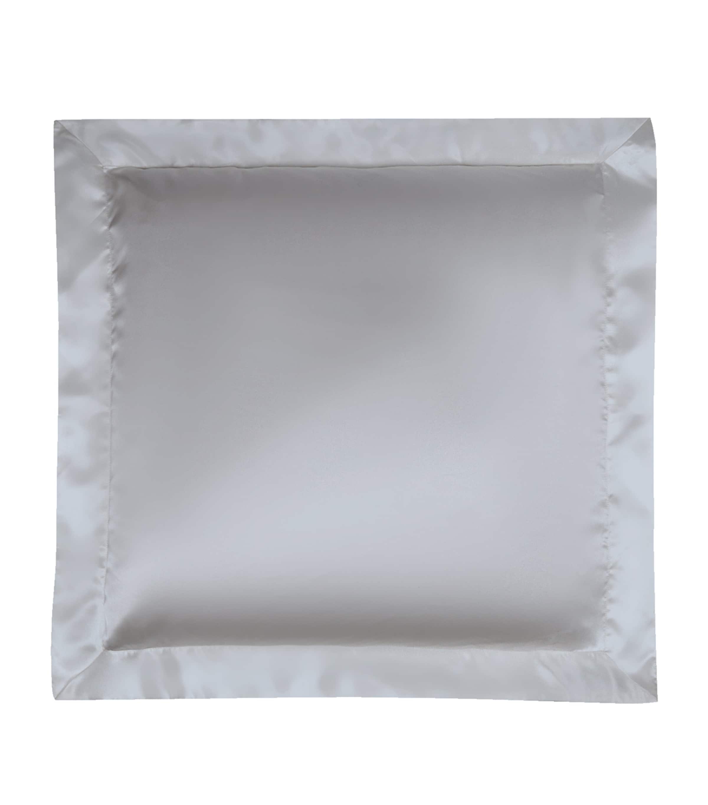 Silk Square Pillowcase (65cm x 65cm) SILVER GREY Image 1