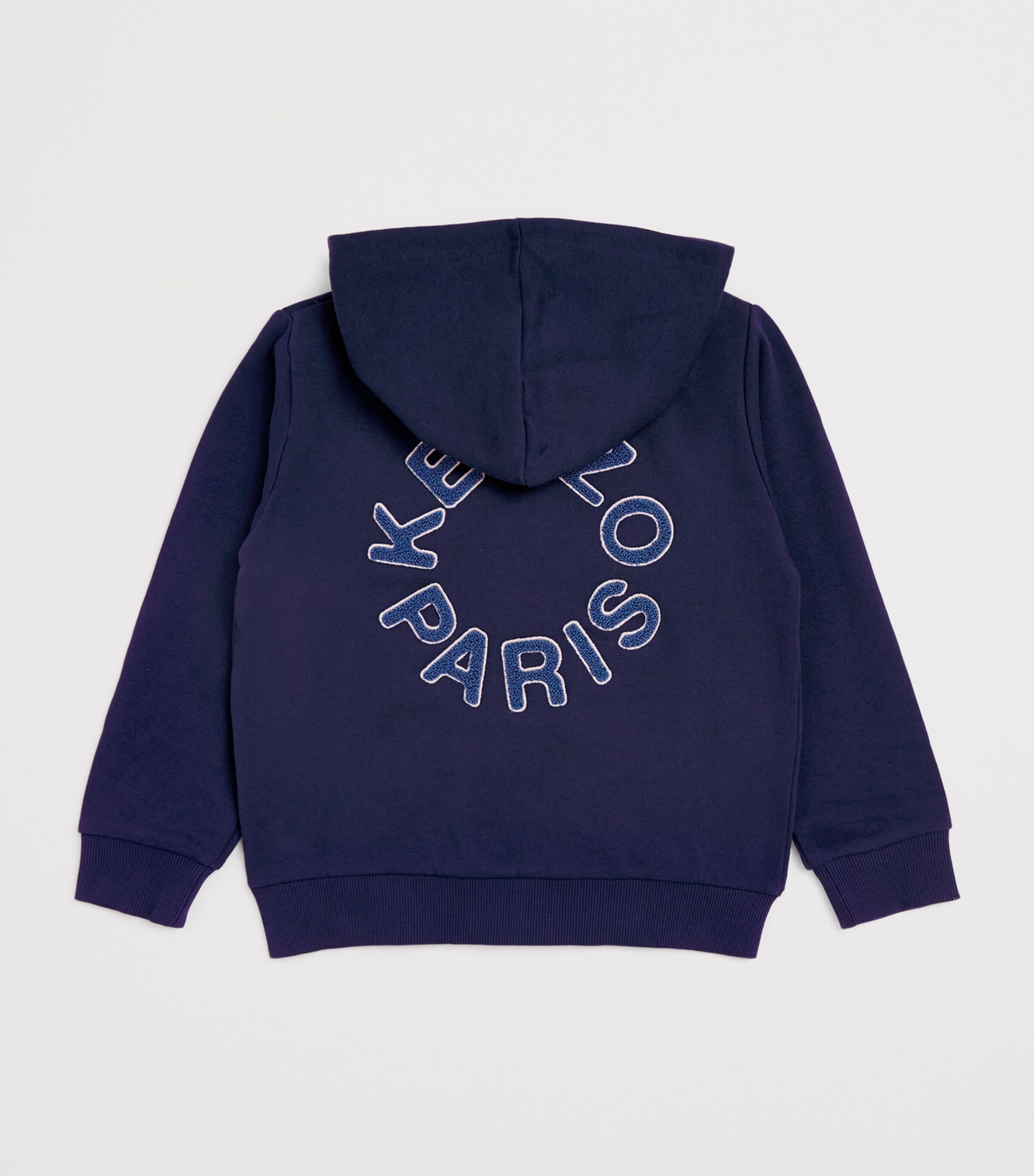 Cotton Logo Zip Hoodie (5-14 Years) 84NMEDIEVAL BLUE Image 2