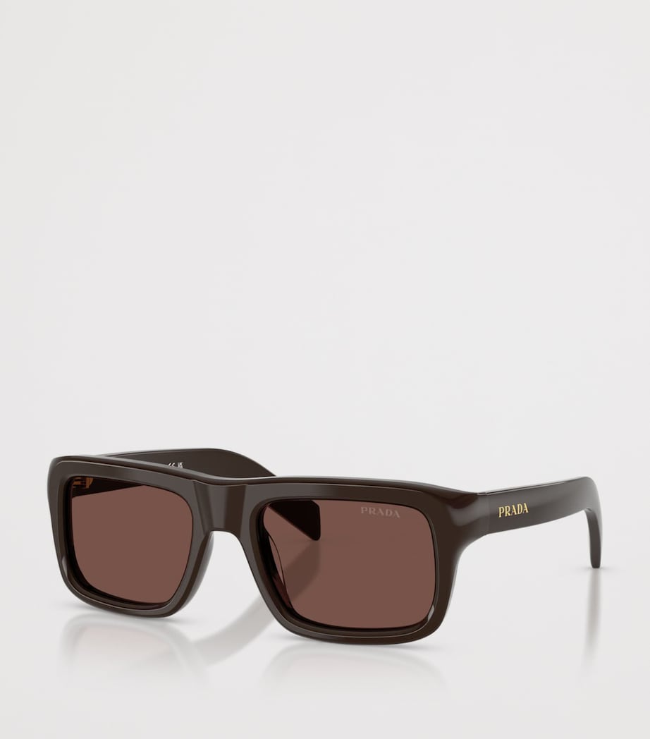 Prada Acetate Square Sunglasses Brown Image 2