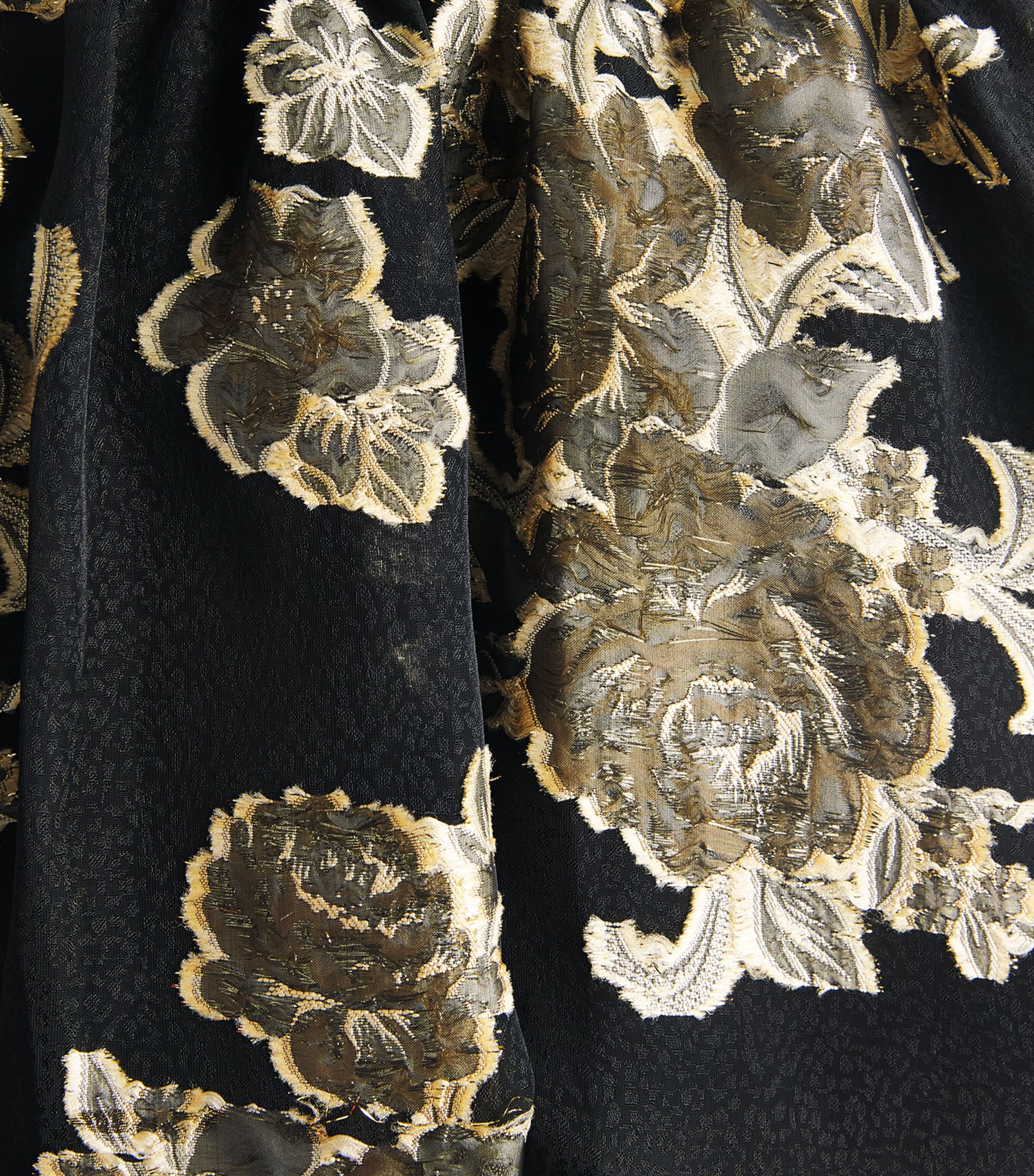 Huishan Zhang Womens Embroidered Amanda Gown Black/gold Image 6