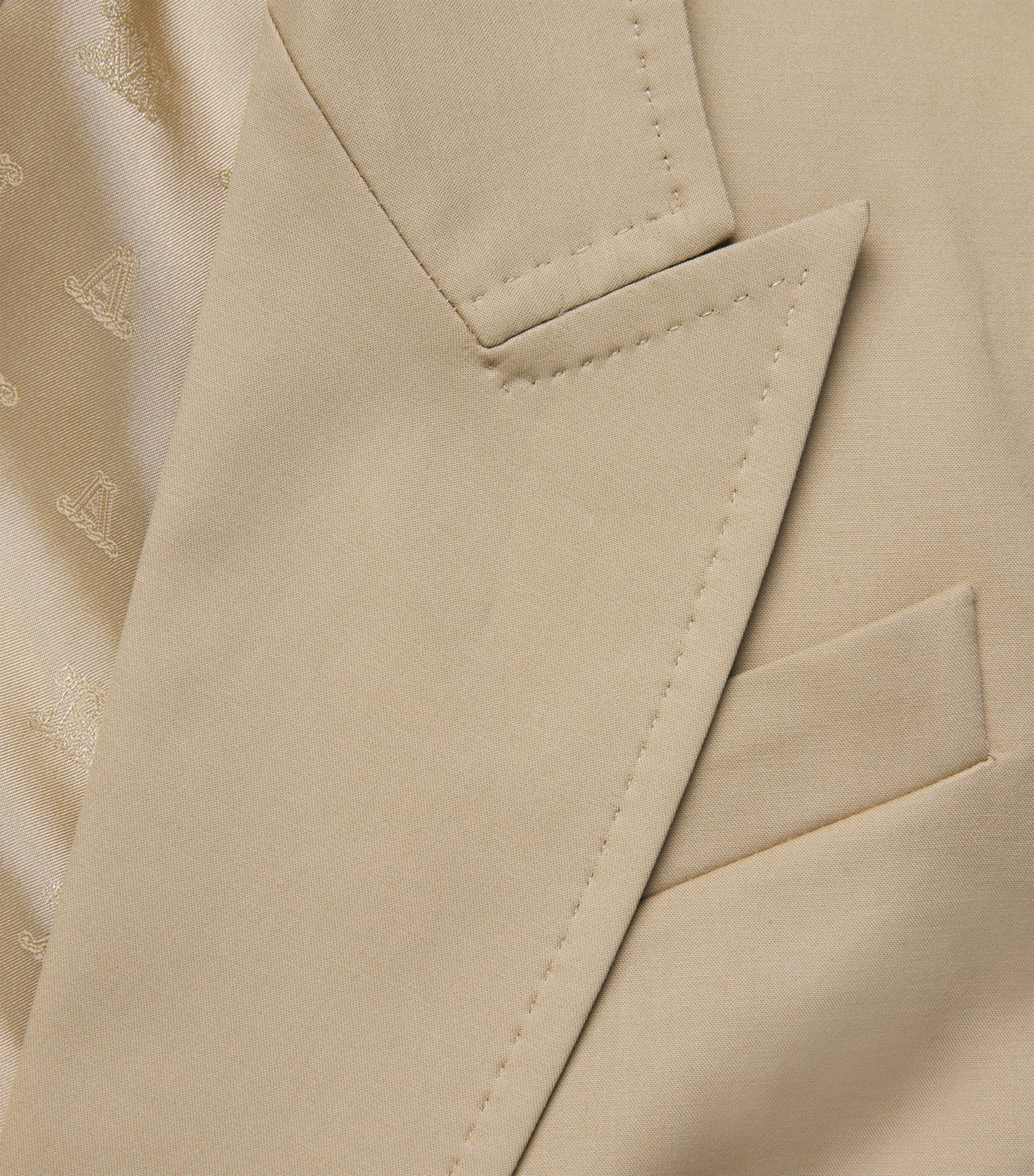 Stretch-Cotton Double-Breasted Blazer SAND Image 5