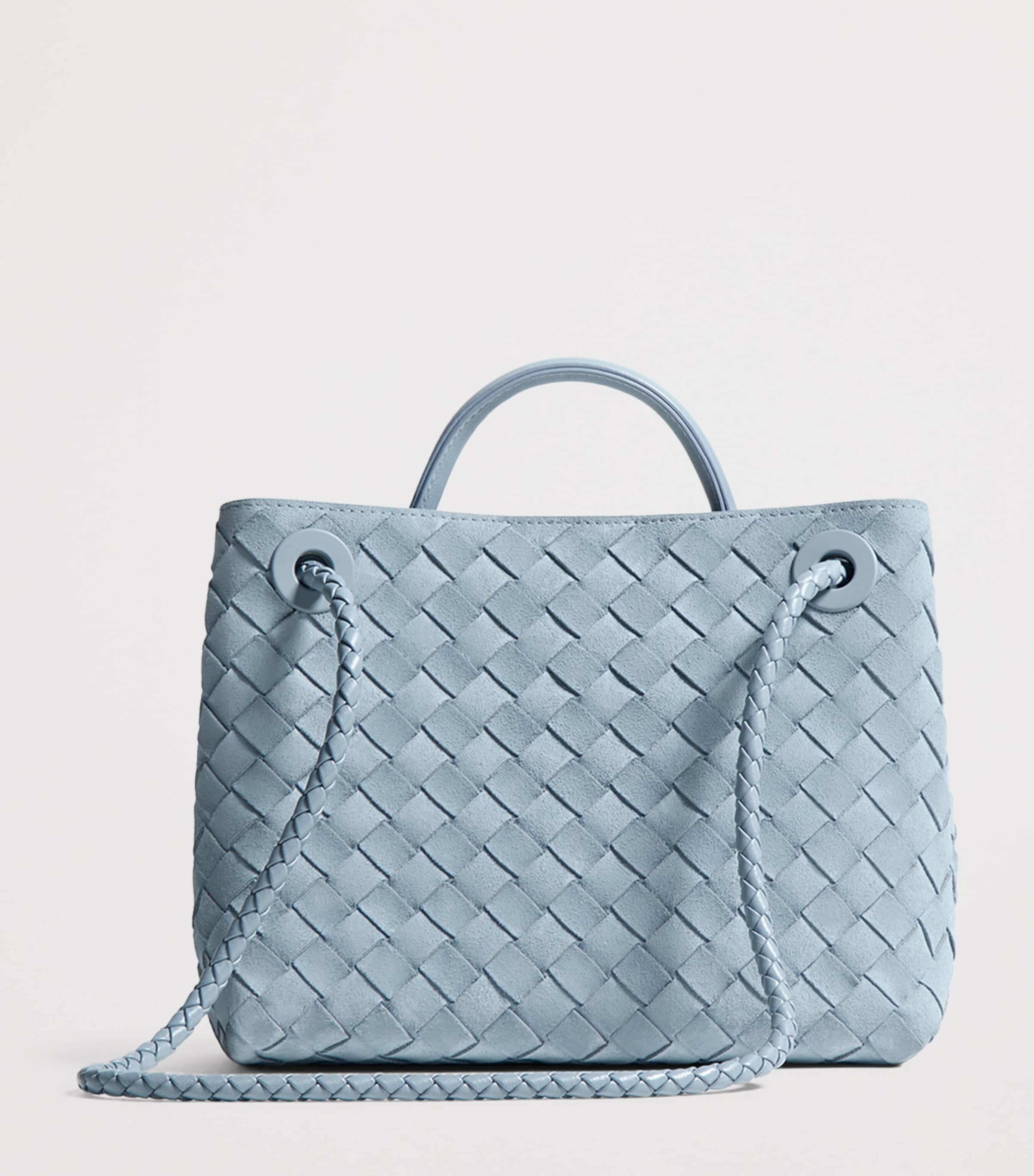 Bottega Veneta Small Suede Andiamo Top-Handle Bag Image 2