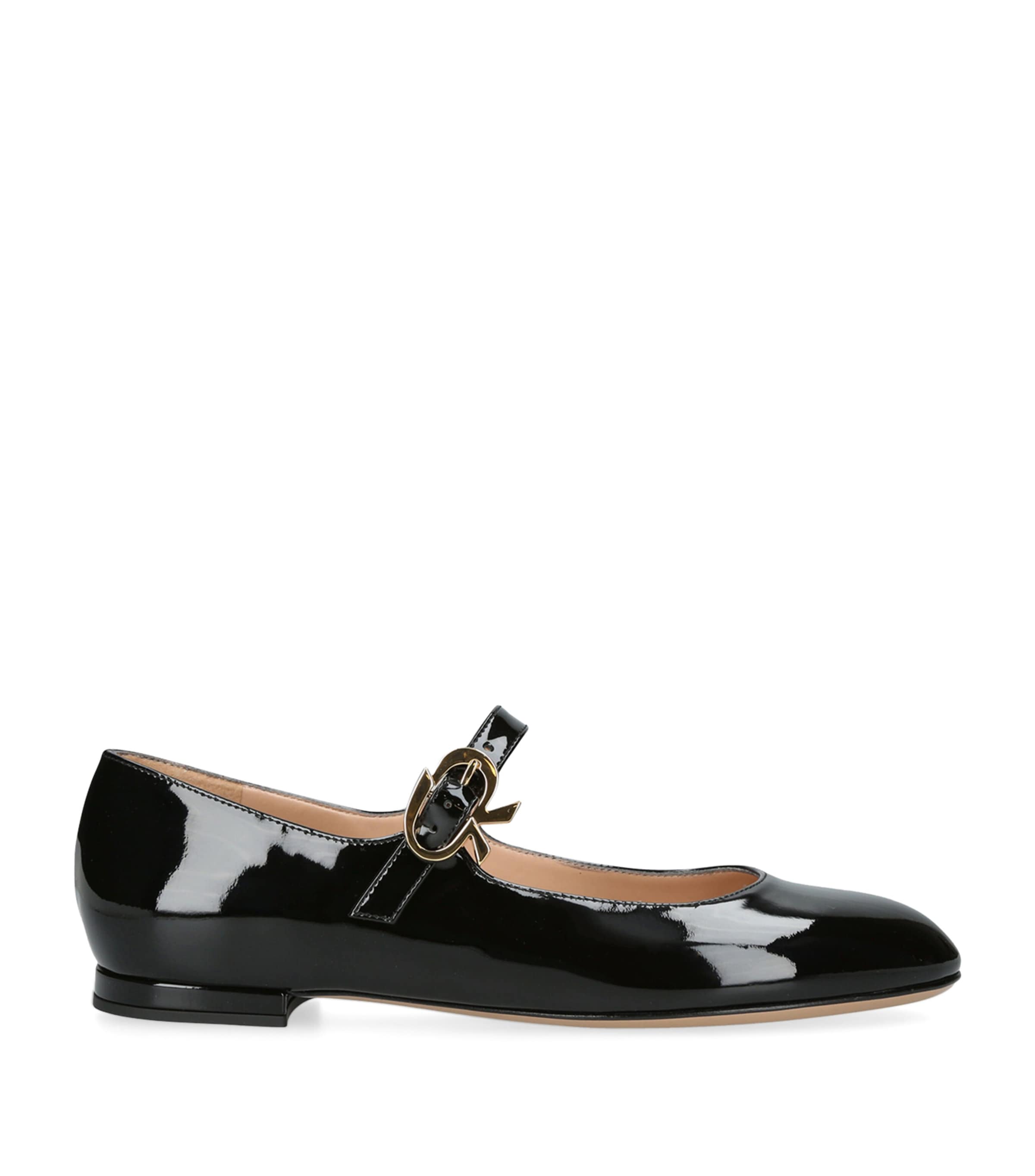 Shop Gianvito Rossi Leather Court Shoes 05 In Black