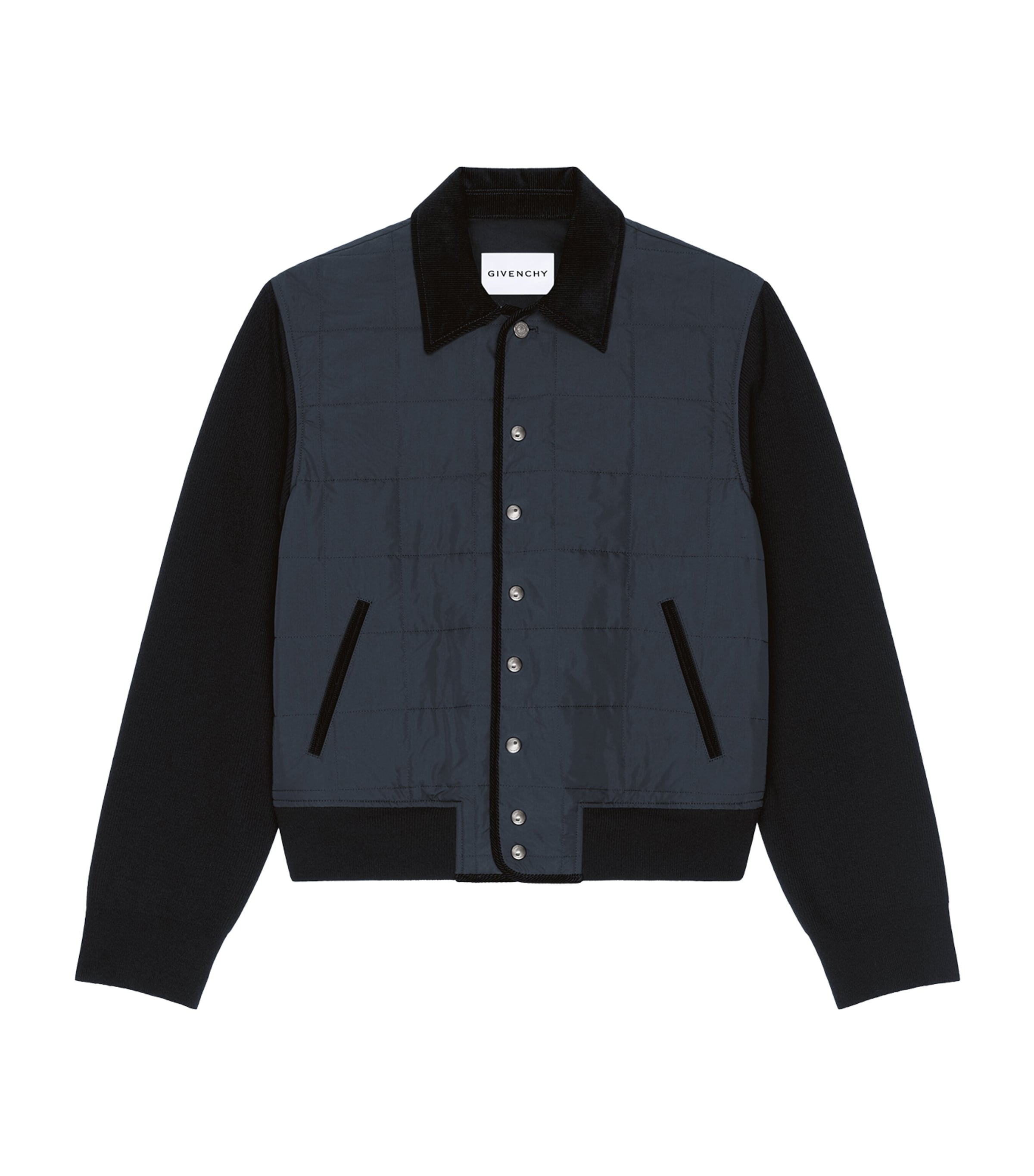 Quilted Bomber Jacket BLACK Image 1