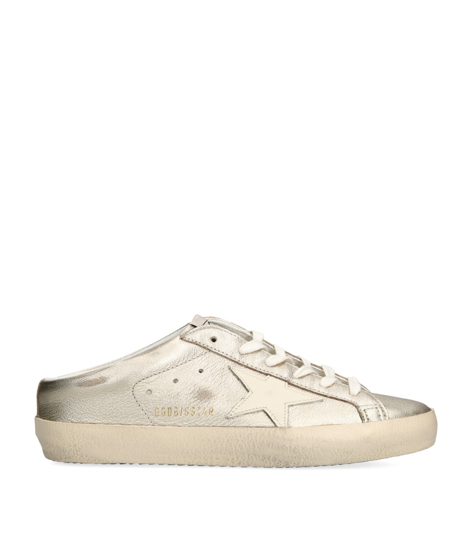Golden Goose Leather Super Star Sabot Low-Top Sneakers Gold Comb Image 1