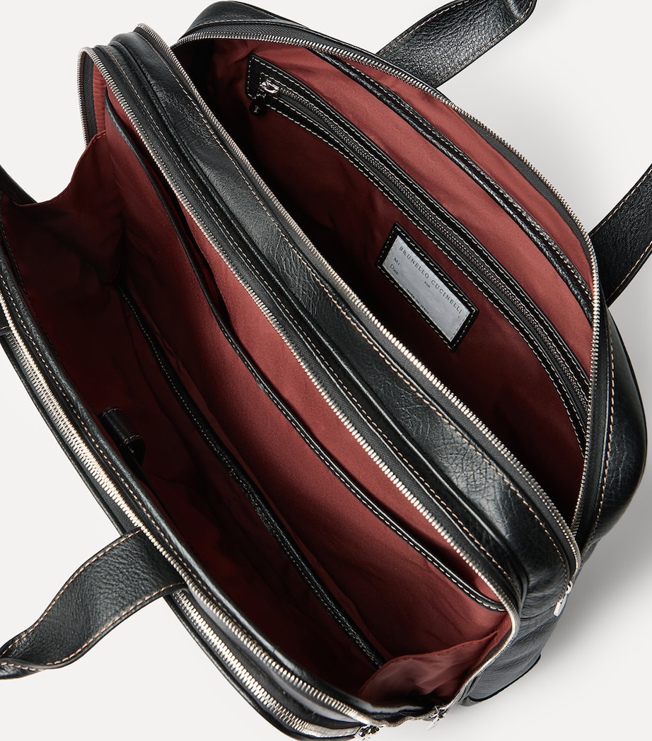 Brunello Cucinelli Grained Calfskin Briefcase Image 3