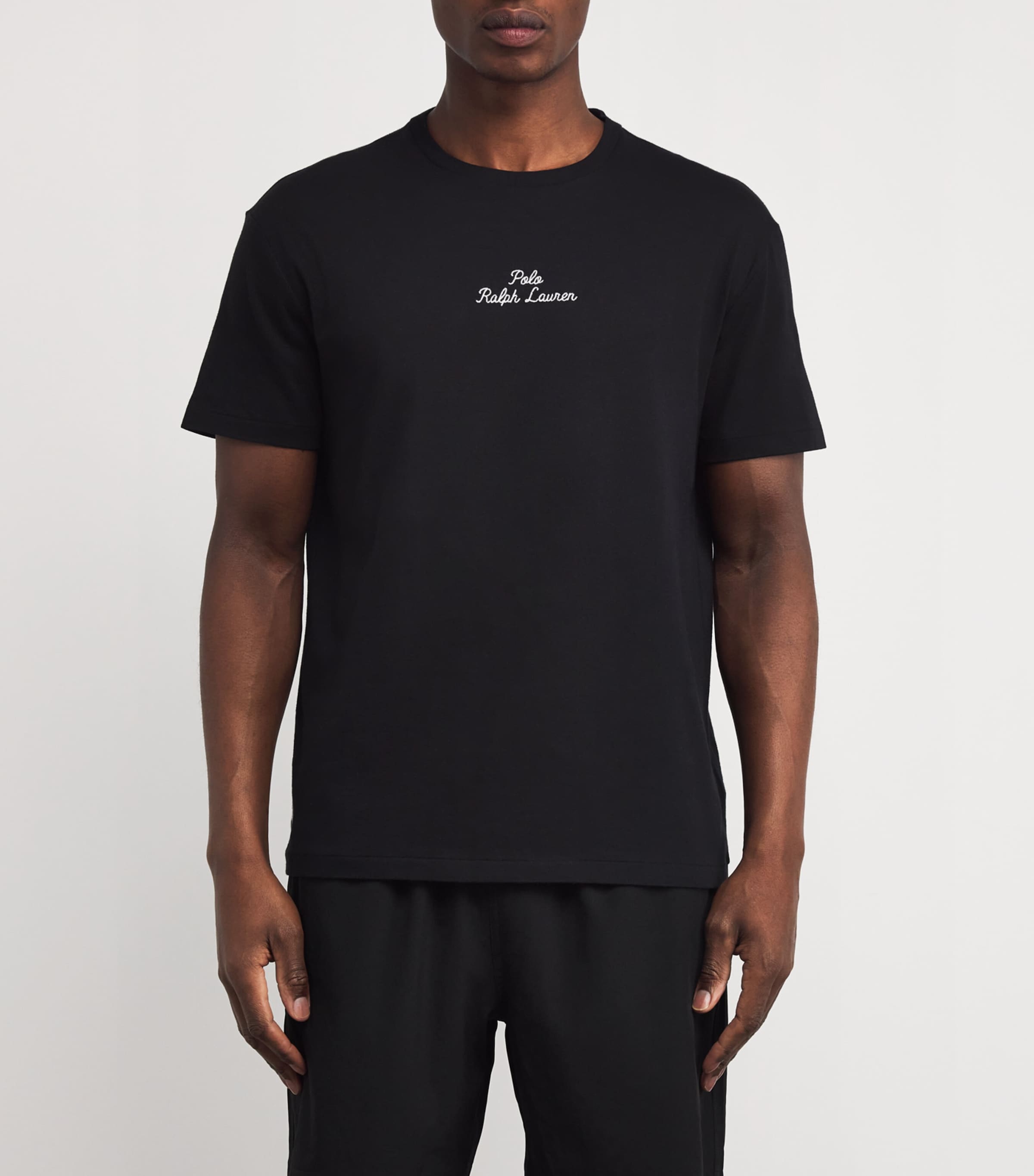 Polo Ralph Lauren Mens Cotton Cursive Logo T-Shirt Black Image 3