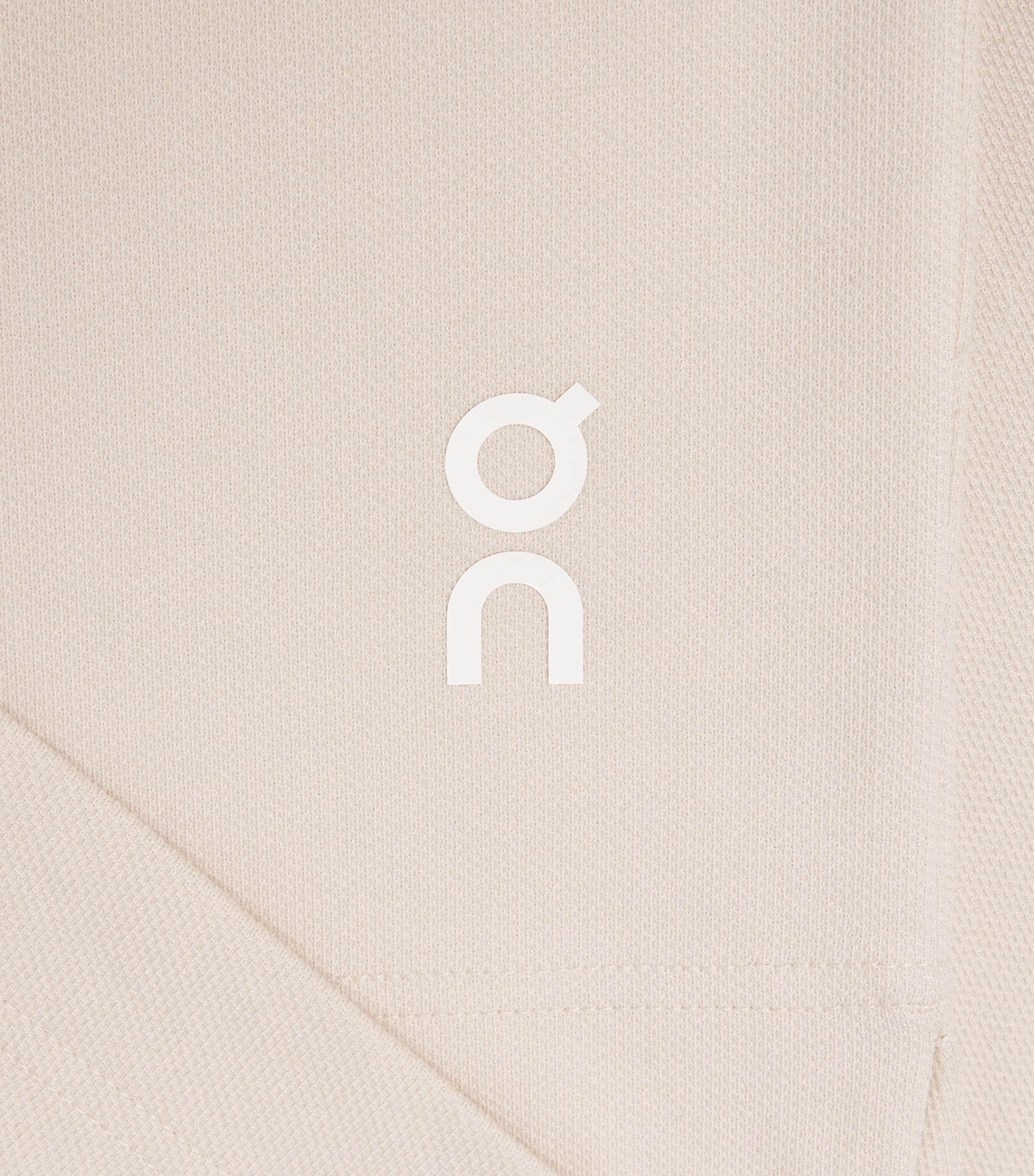 On Mens Cotton Pique Polo Shirt Sand | White Image 6