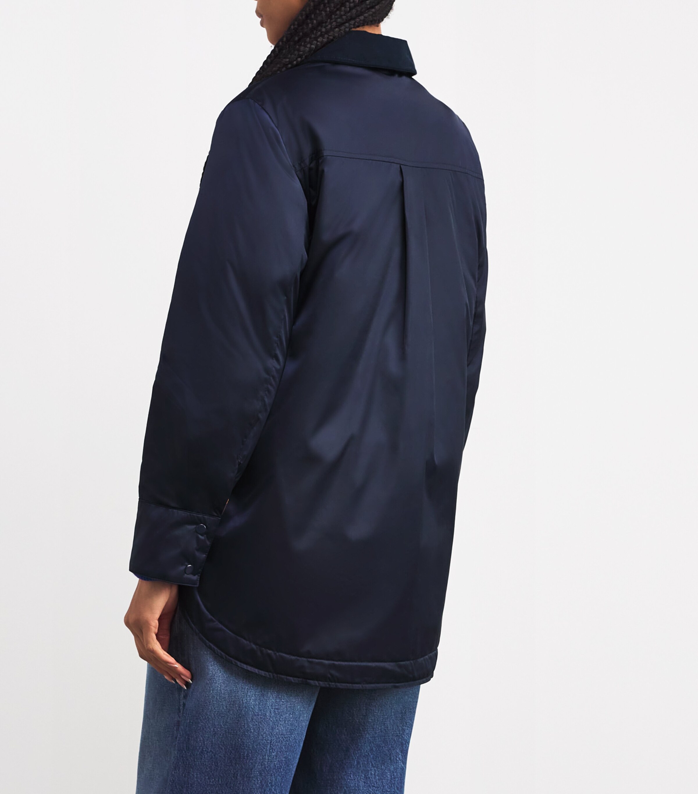 MAX&Co. Womens Padded Shirt Jacket Navy Image 4