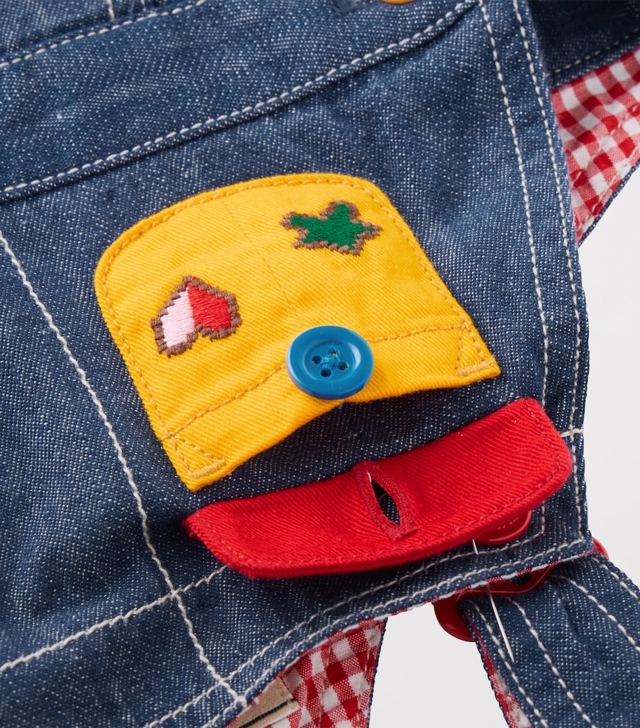 Miki House Embroidered Robot Dungarees (3-36 Months) Image 5