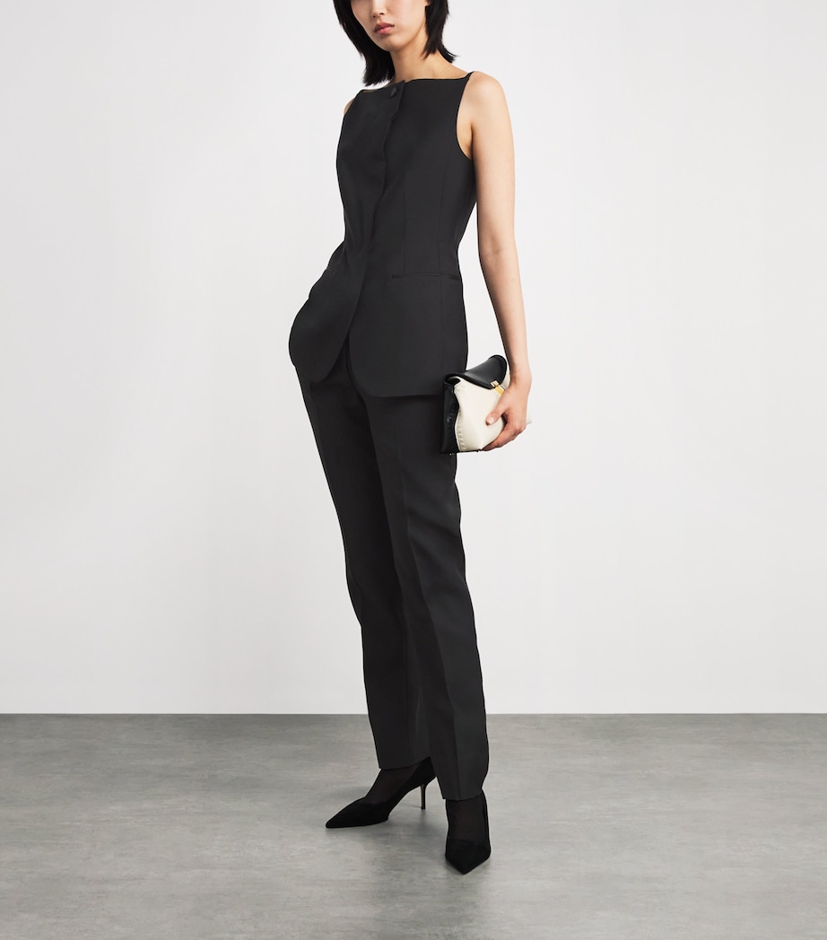 Wool-Silk Square-Neck Top 1000 Image 2