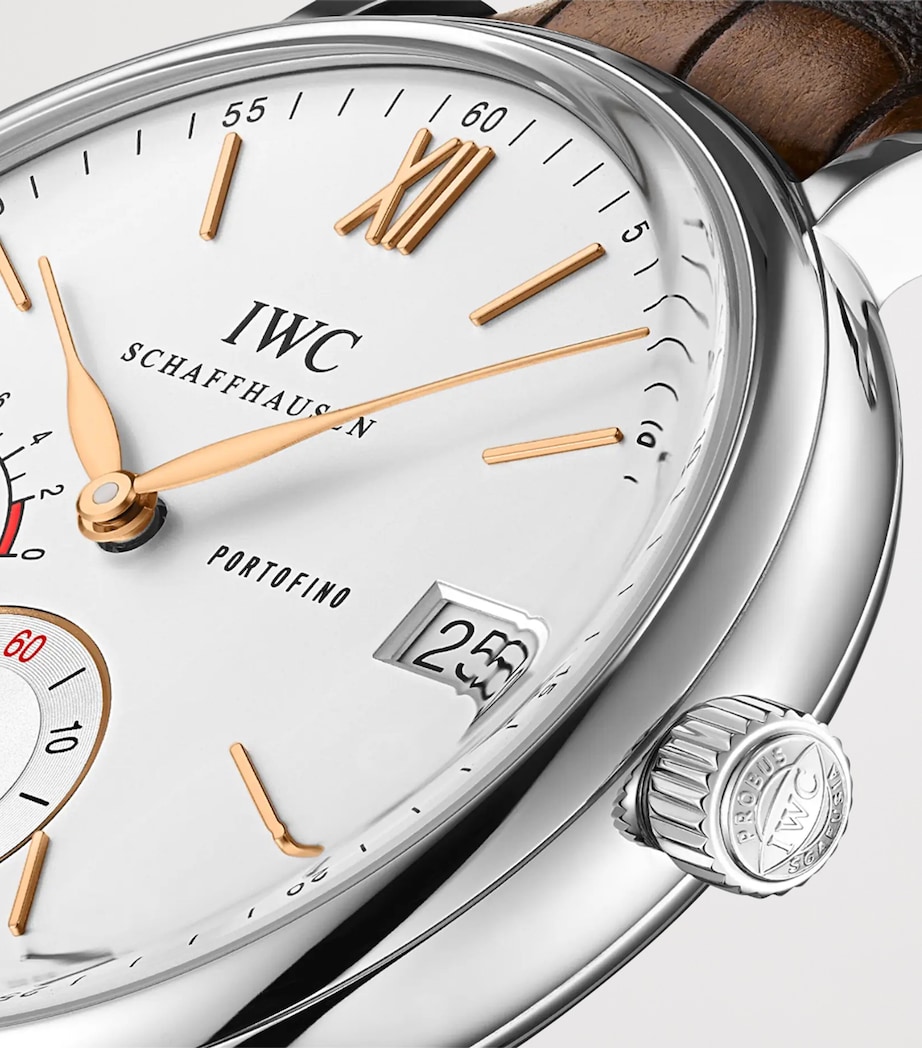 Stainless Steel Portofino Hand-Wound Watch 45mm SILVER Image 7