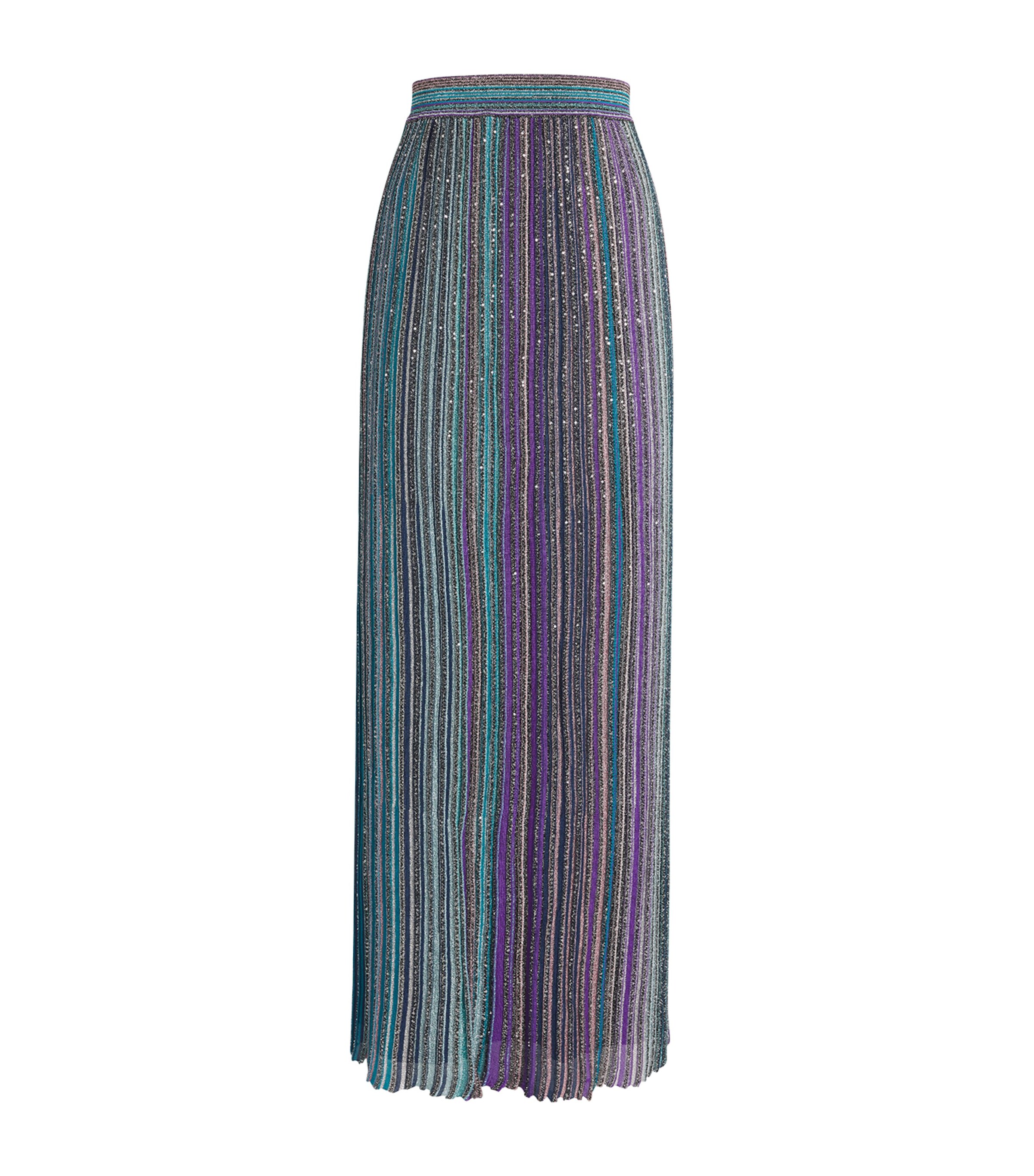 Missoni Striped Embellished Metallic-knit Maxi Skirt