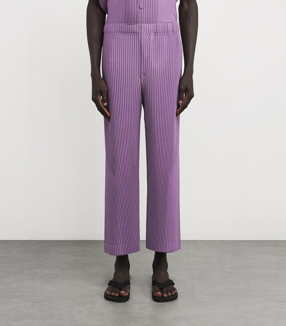 Pleated Straight Trousers 82-VIOLA PURPLE Image 3