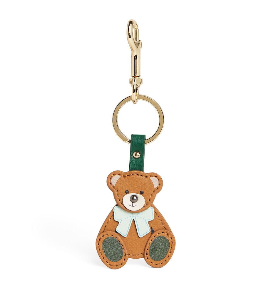 Leather Keyring Harrods Bear MULTI Image 1