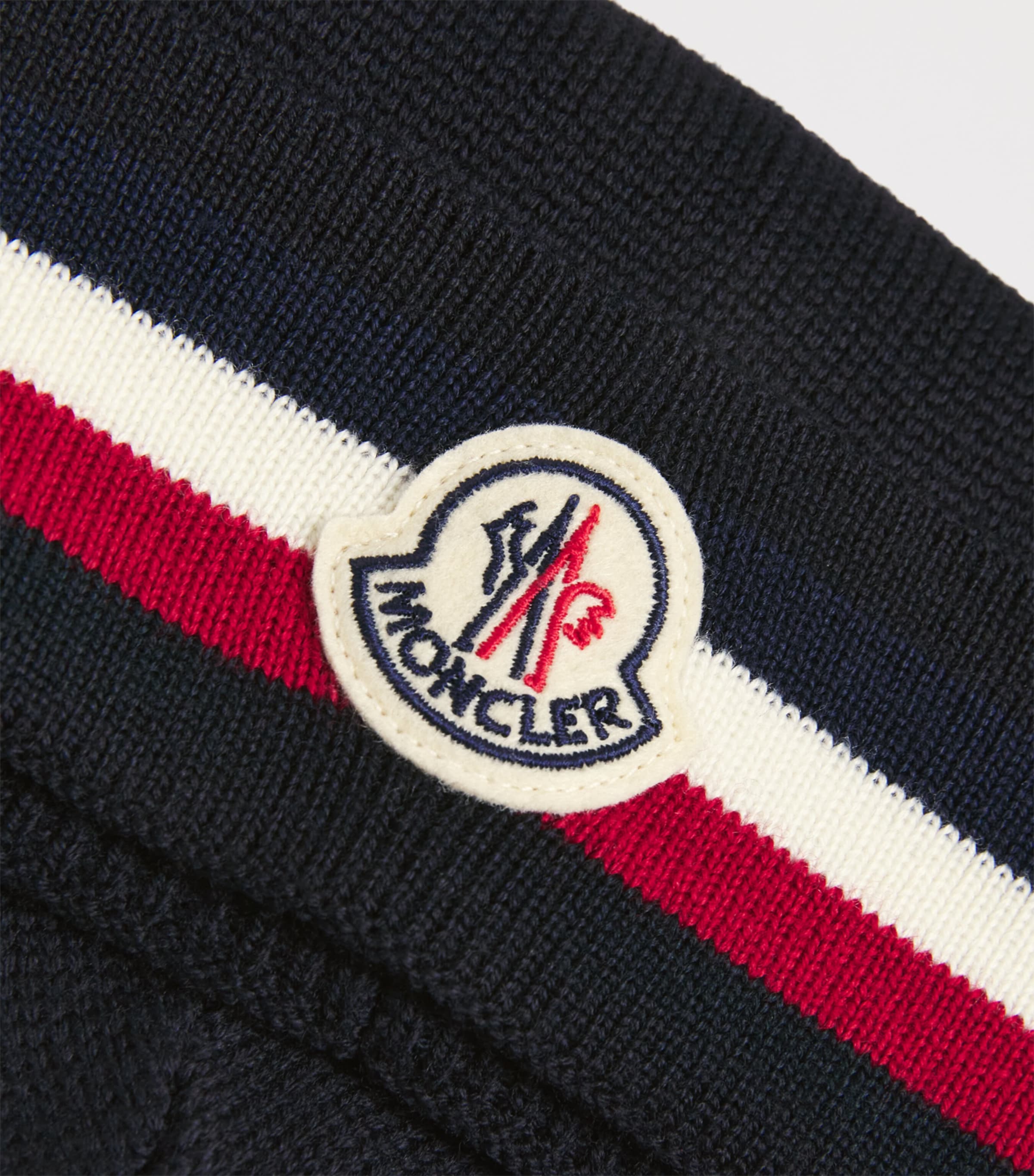Moncler Virgin Wool Tricolour Beanie Image 3