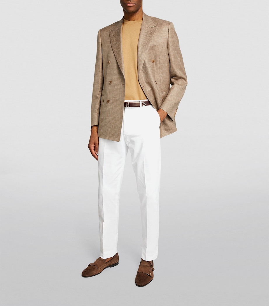 Ralph Lauren Purple Label Mens Cotton-Blend Straight Chinos White Image 2