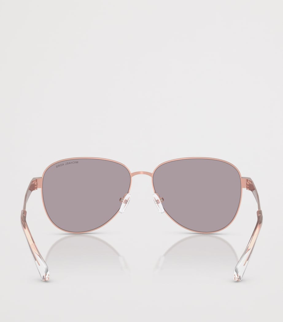 Michael Kors Biarritz Pilot Sunglasses Pink Image 4