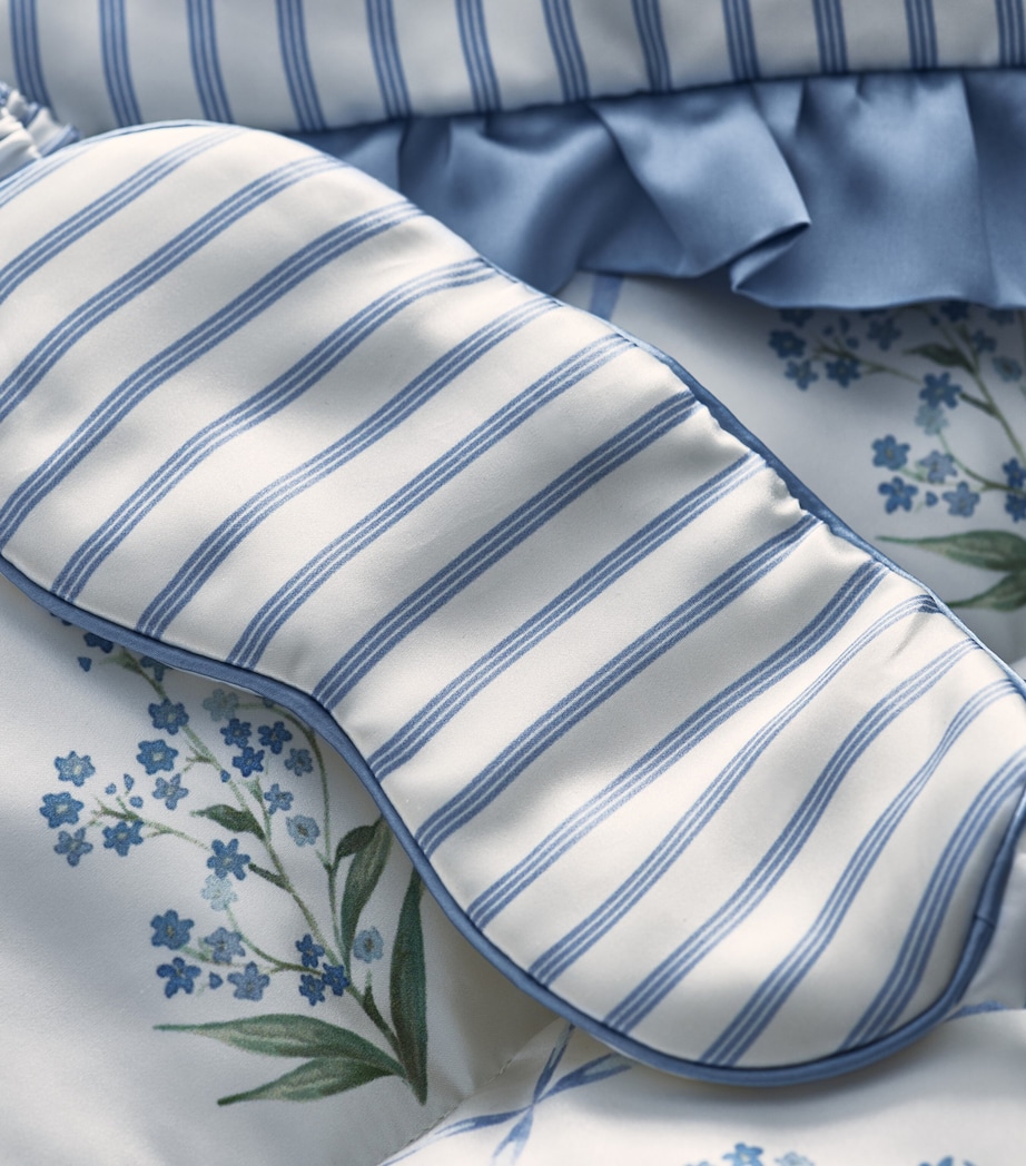 x Memo Press Silk Eye Mask BLUE/IVORY Image 3