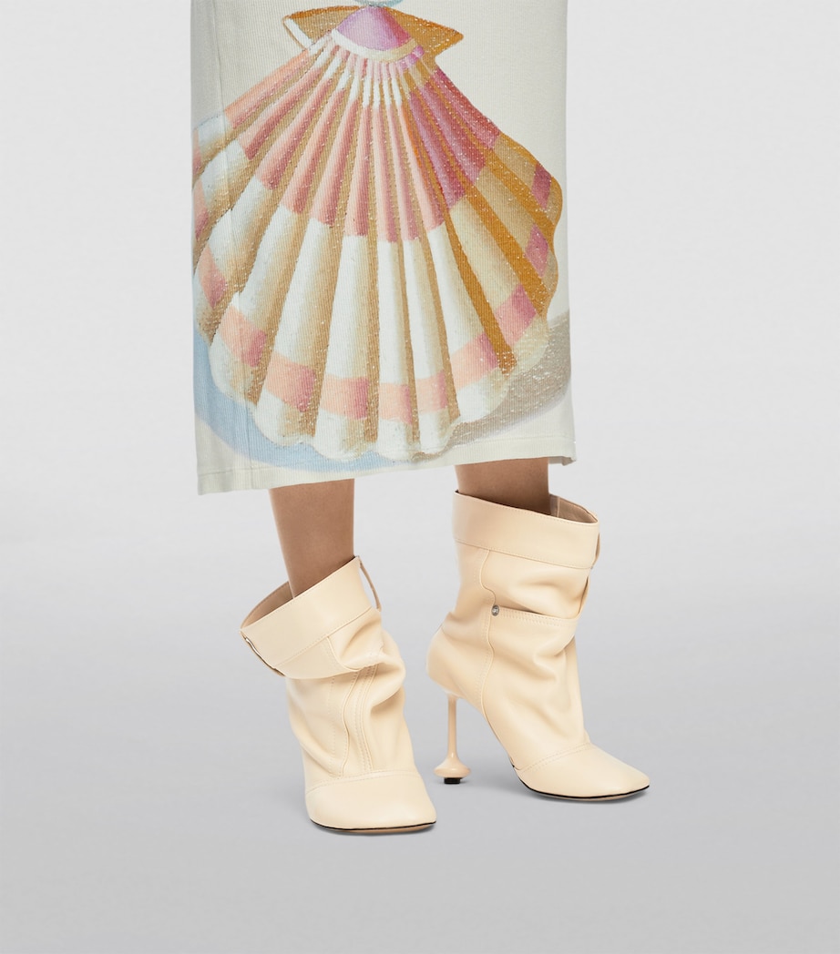 Leather Toy Ankle Boots 90 OAT MILK Image 2